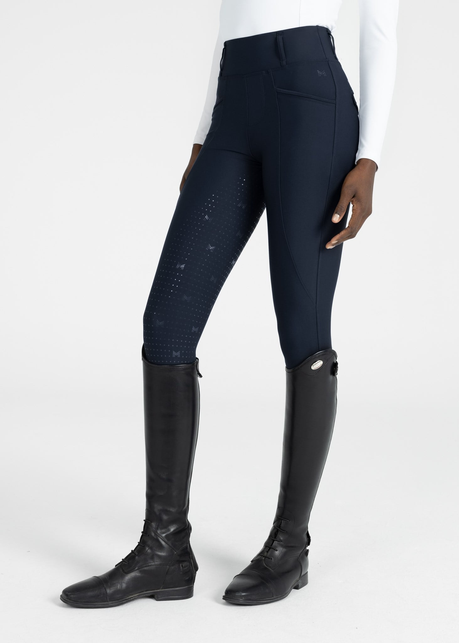 تایت سوارکاری زنانه Maximilian Equestrian مدل Atlantic Mavi Full Grip — 5