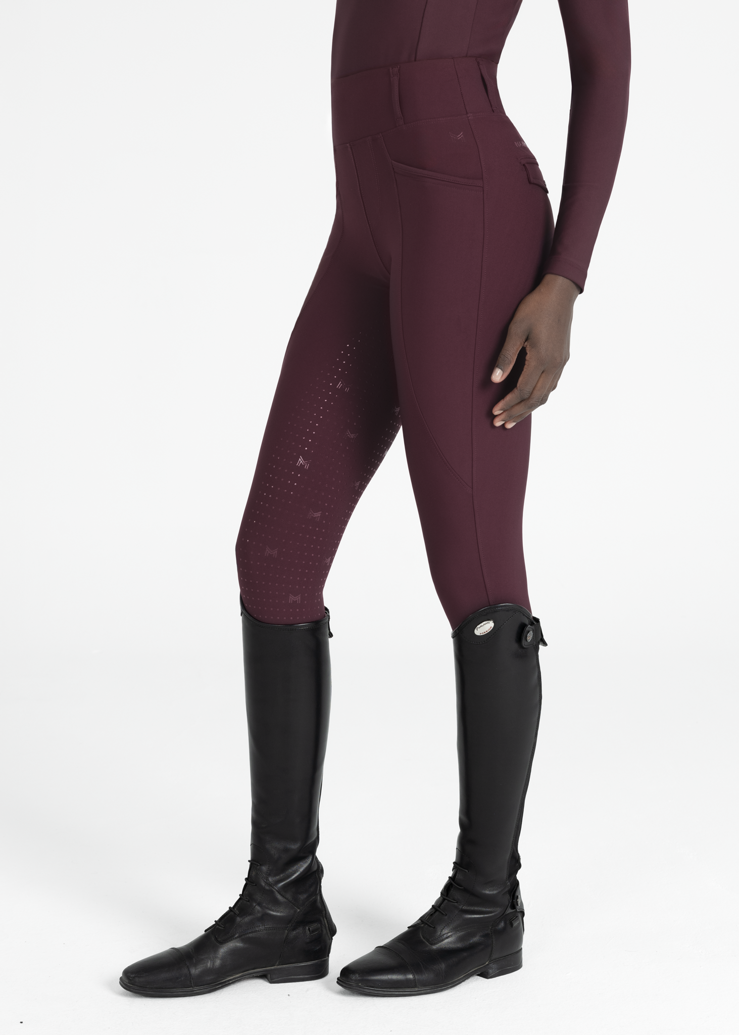 لگینگ سوارکاری Maximilian Equestrian مدل Pro Riding زرشکی — 3