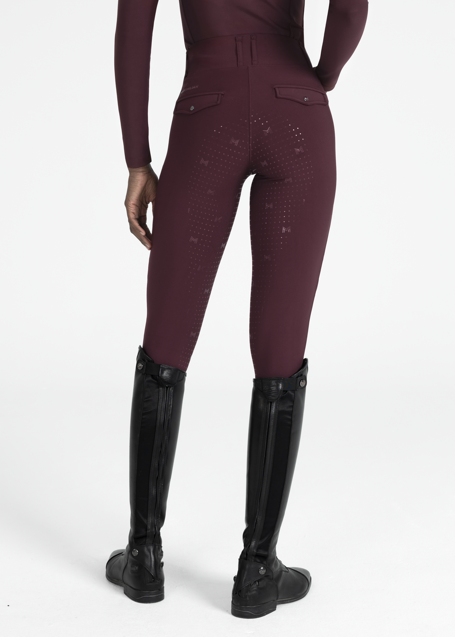 لگینگ سوارکاری Maximilian Equestrian مدل Pro Riding زرشکی — 5