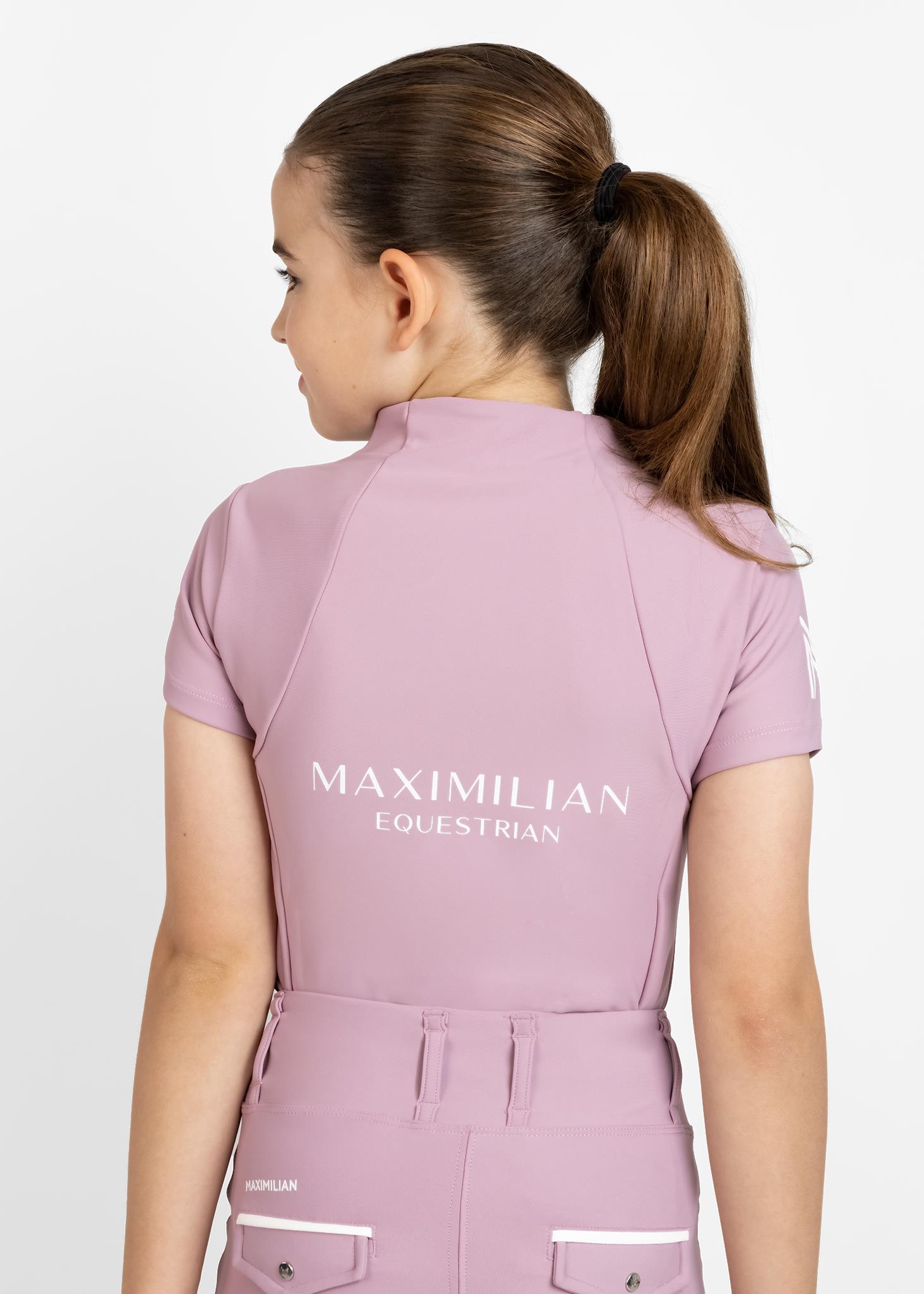 بلوز آستینکوتاه سوارکاری نوجوانان Maximilian Equestrian مدل YR — 7