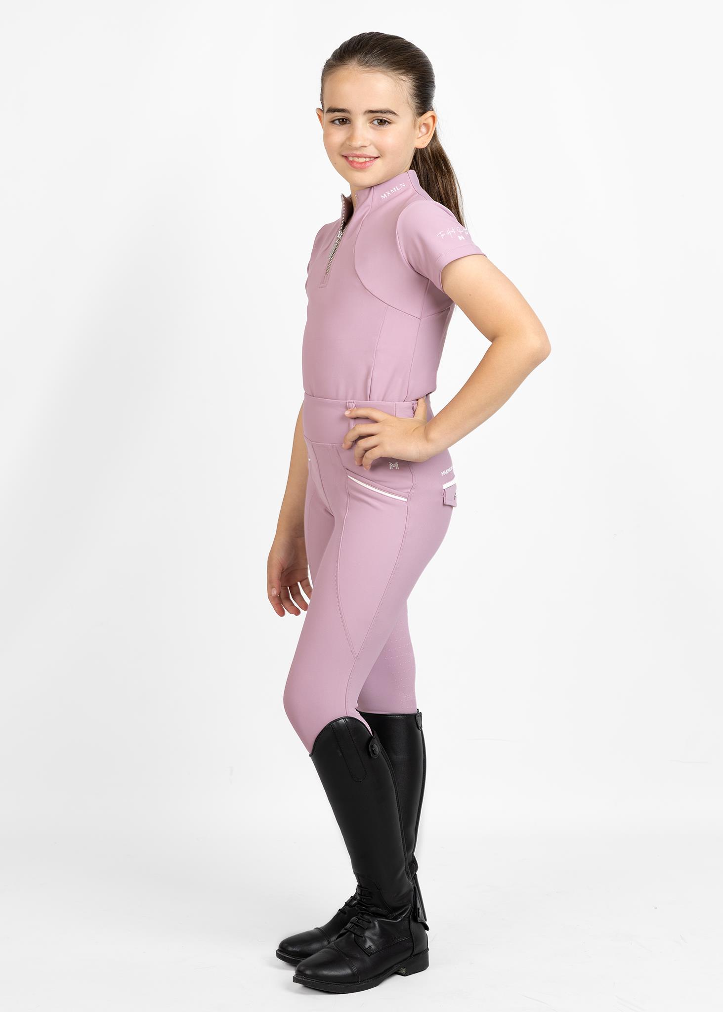 بلوز آستینکوتاه سوارکاری نوجوانان Maximilian Equestrian مدل YR — 1
