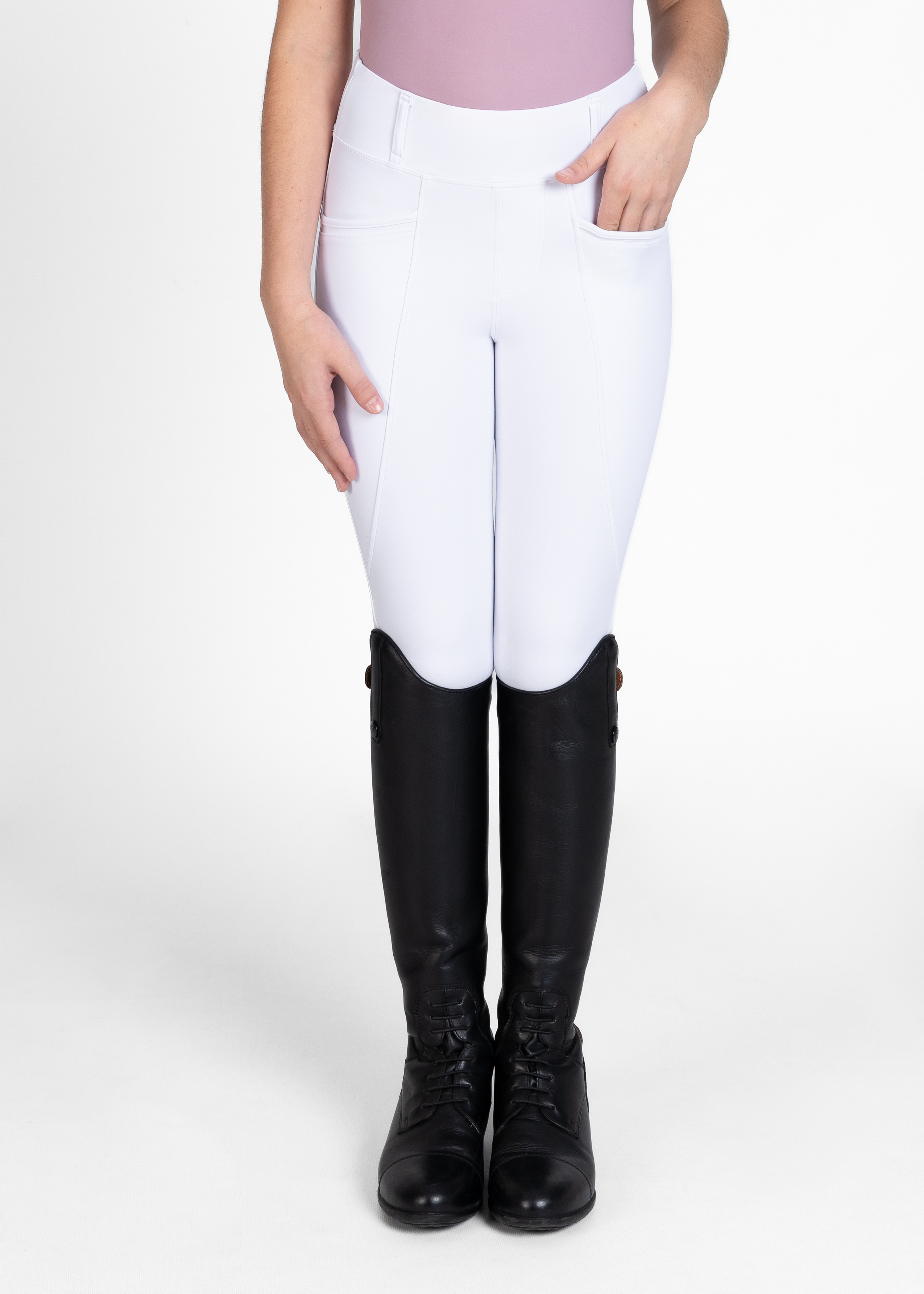 تایت سوارکاری جوانان Maximilian Equestrian مدل YR Pro سفید — 1