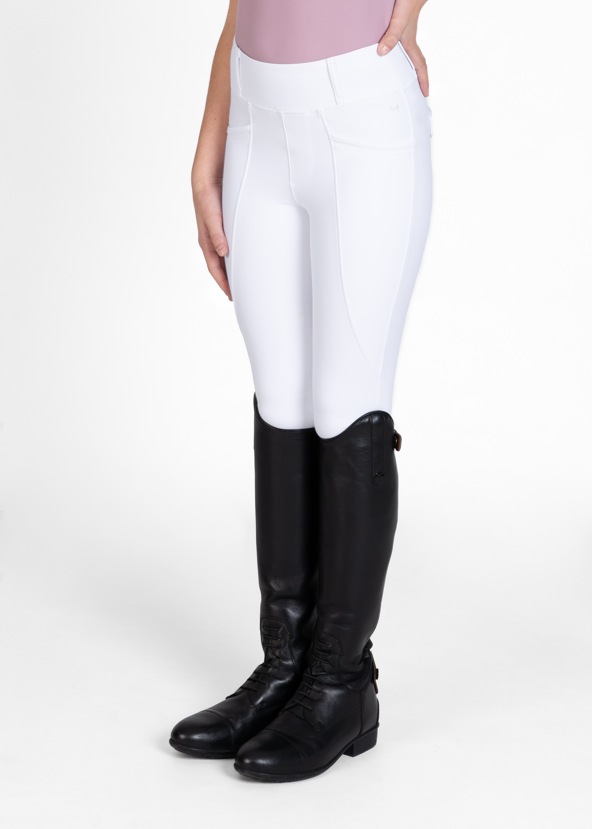 تایت سوارکاری جوانان Maximilian Equestrian مدل YR Pro سفید — 2