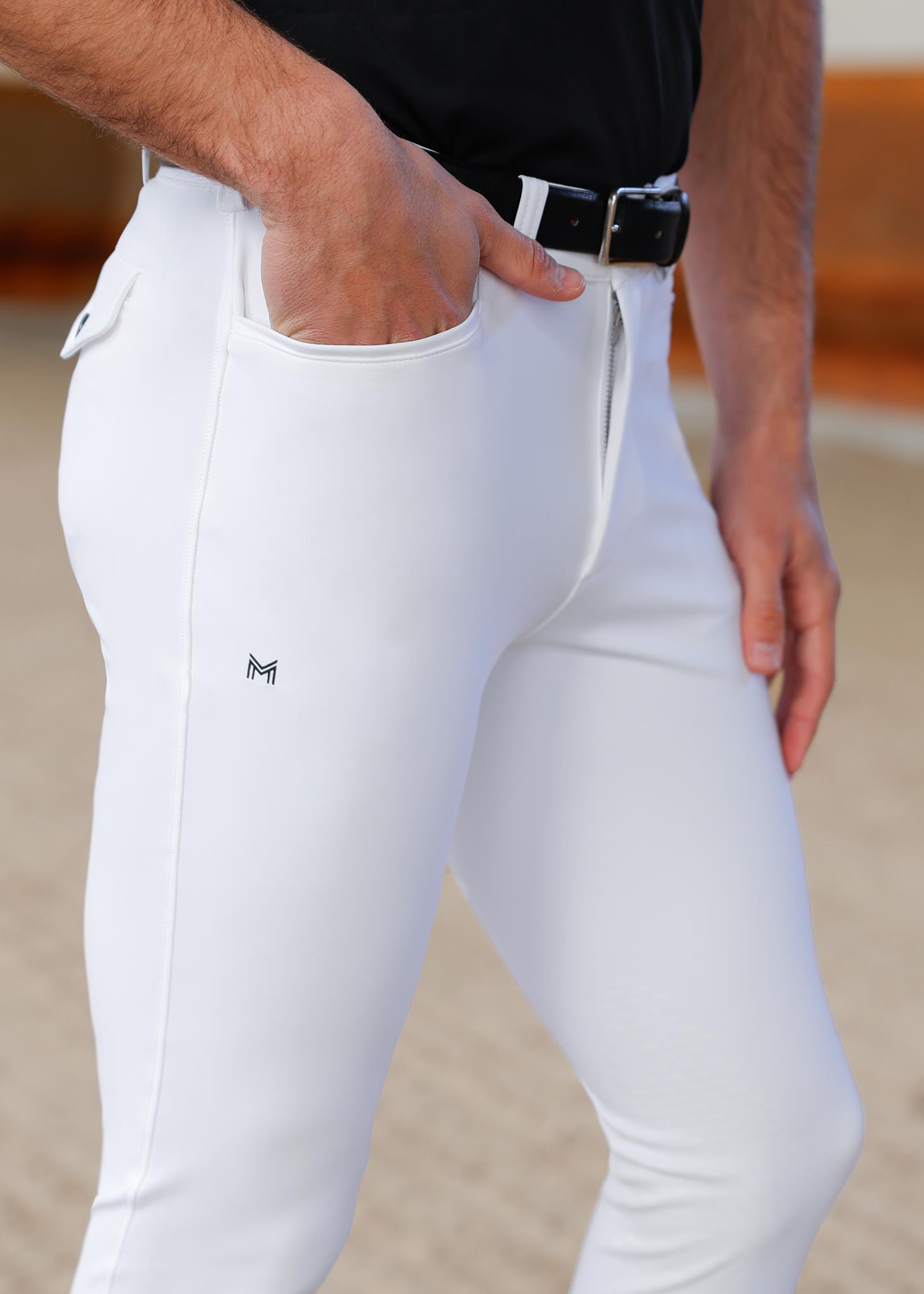 شلوار سوارکاری پرفورمنس فول گریپ Maximilian Equestrian سفید — 5