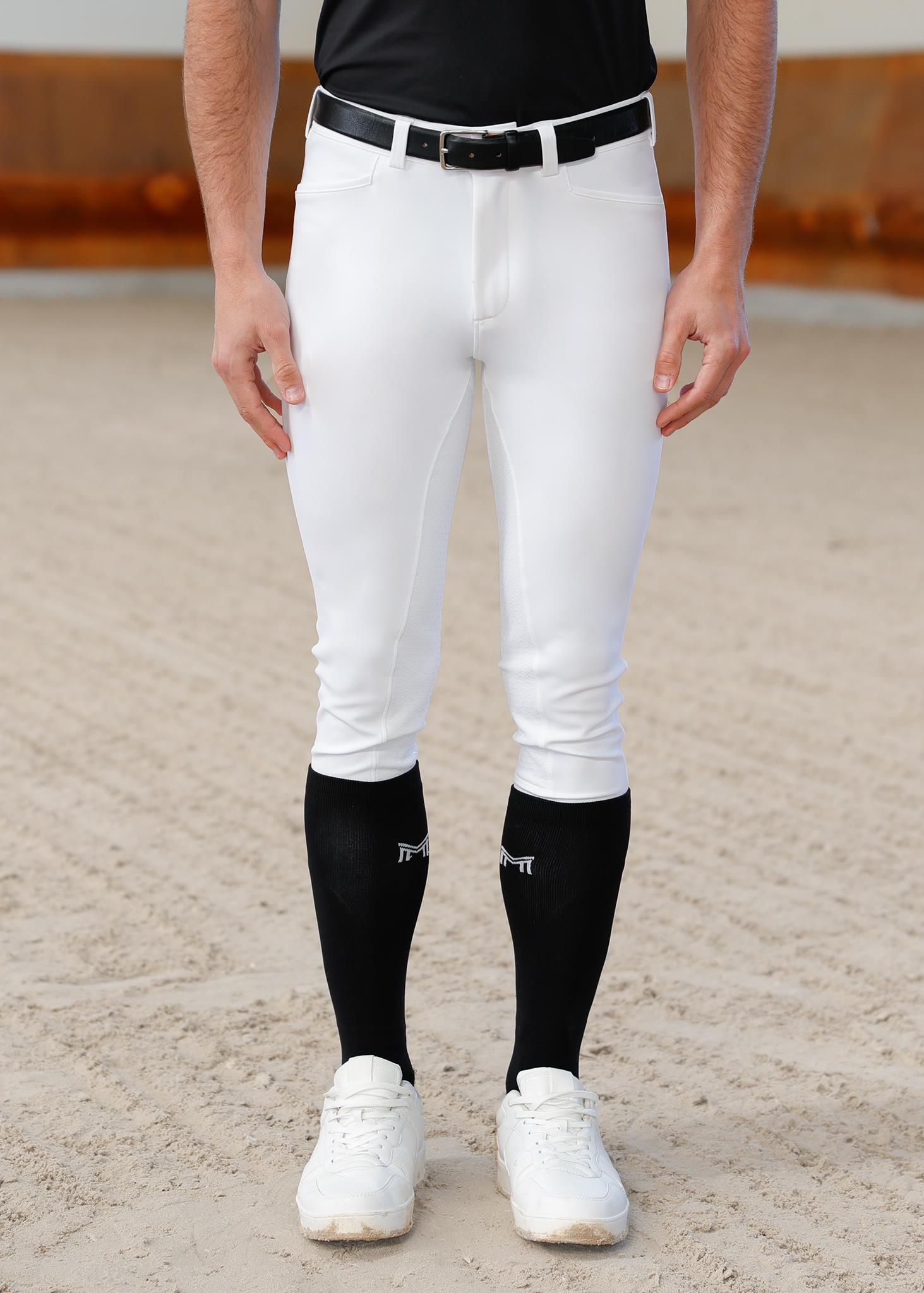 شلوار سوارکاری پرفورمنس فول گریپ Maximilian Equestrian سفید — 3