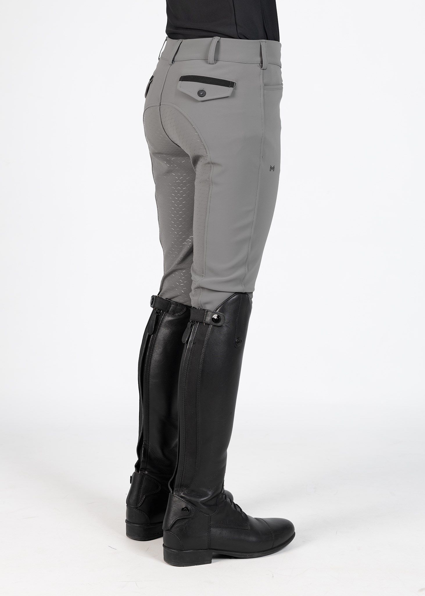 شلوار سوارکاری جوانان Maximilian Equestrian مدل YR Performance خاکستری Full Grip — 7