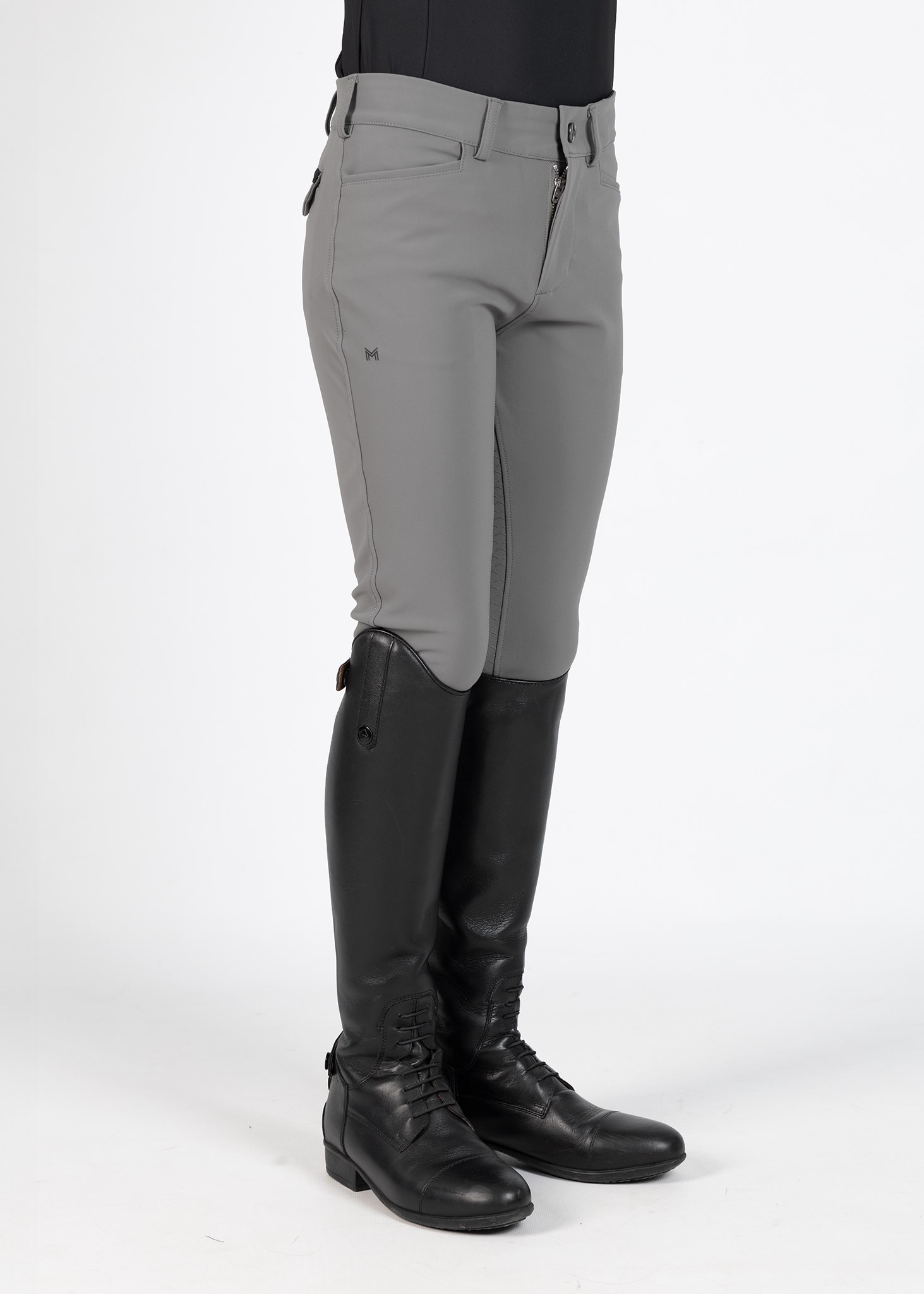 شلوار سوارکاری جوانان Maximilian Equestrian مدل YR Performance خاکستری Full Grip — 8