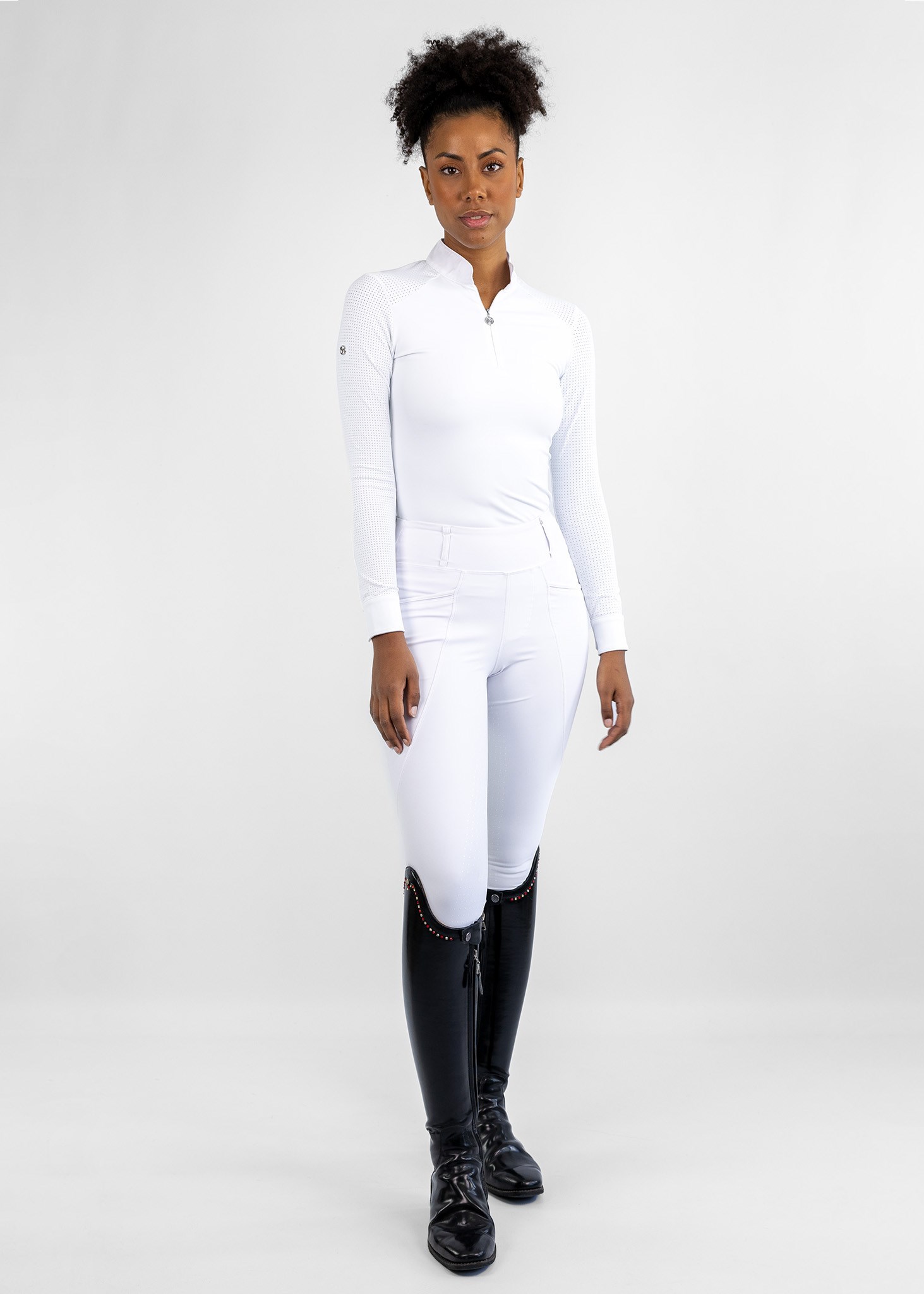 بلوز مسابقه آستینبلند Maximilian Equestrian مدل Air سفید