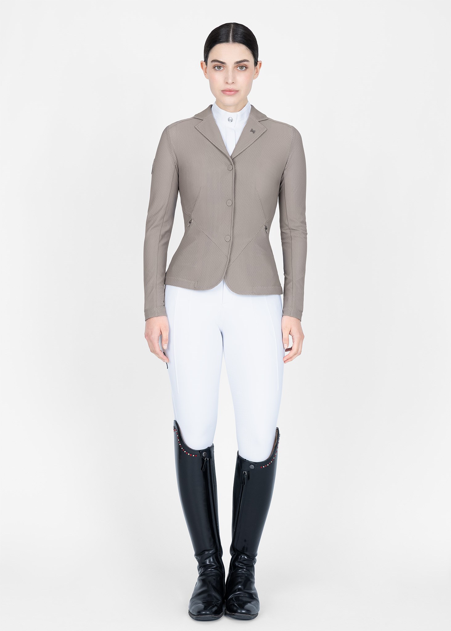 کت مسابقه Maximilian Equestrian مدل Airflow قهوهای مایل به خاکستری