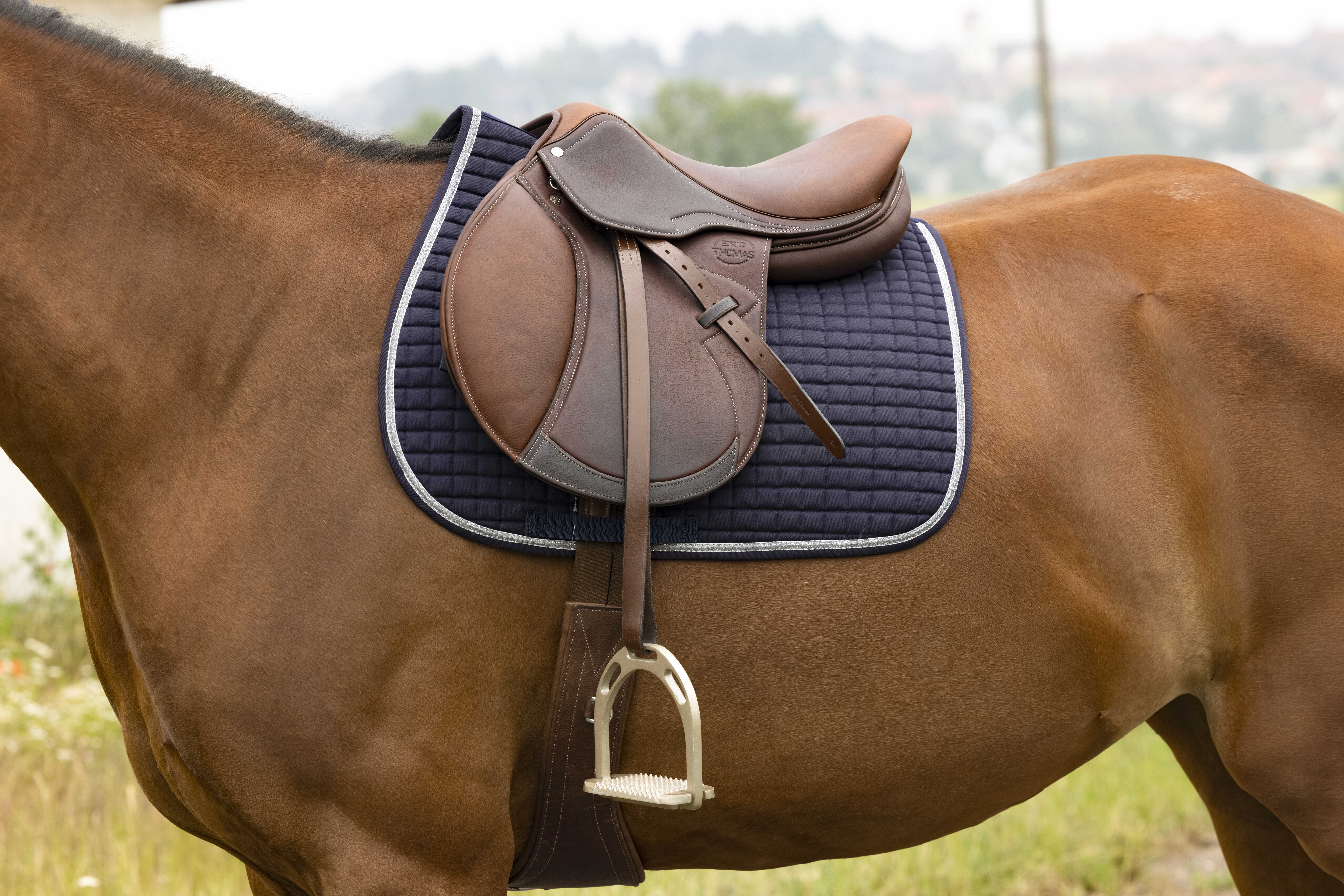 زیرزین اسب Riding World مدل Girly؛ سرمه‌ای، سایز Full — 1