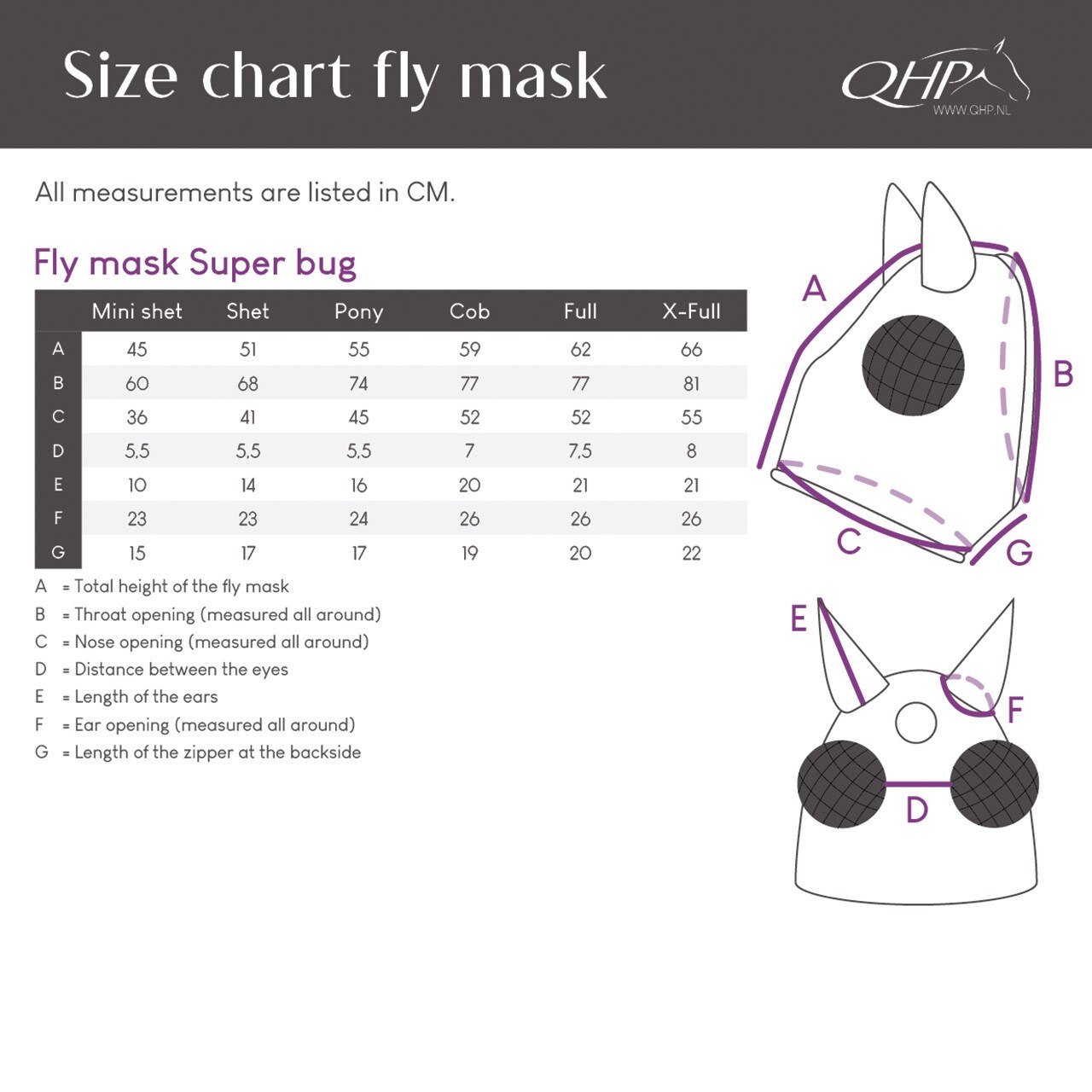 ماسک مگس اسب QHP مدل Super Bug Unicorn — 2