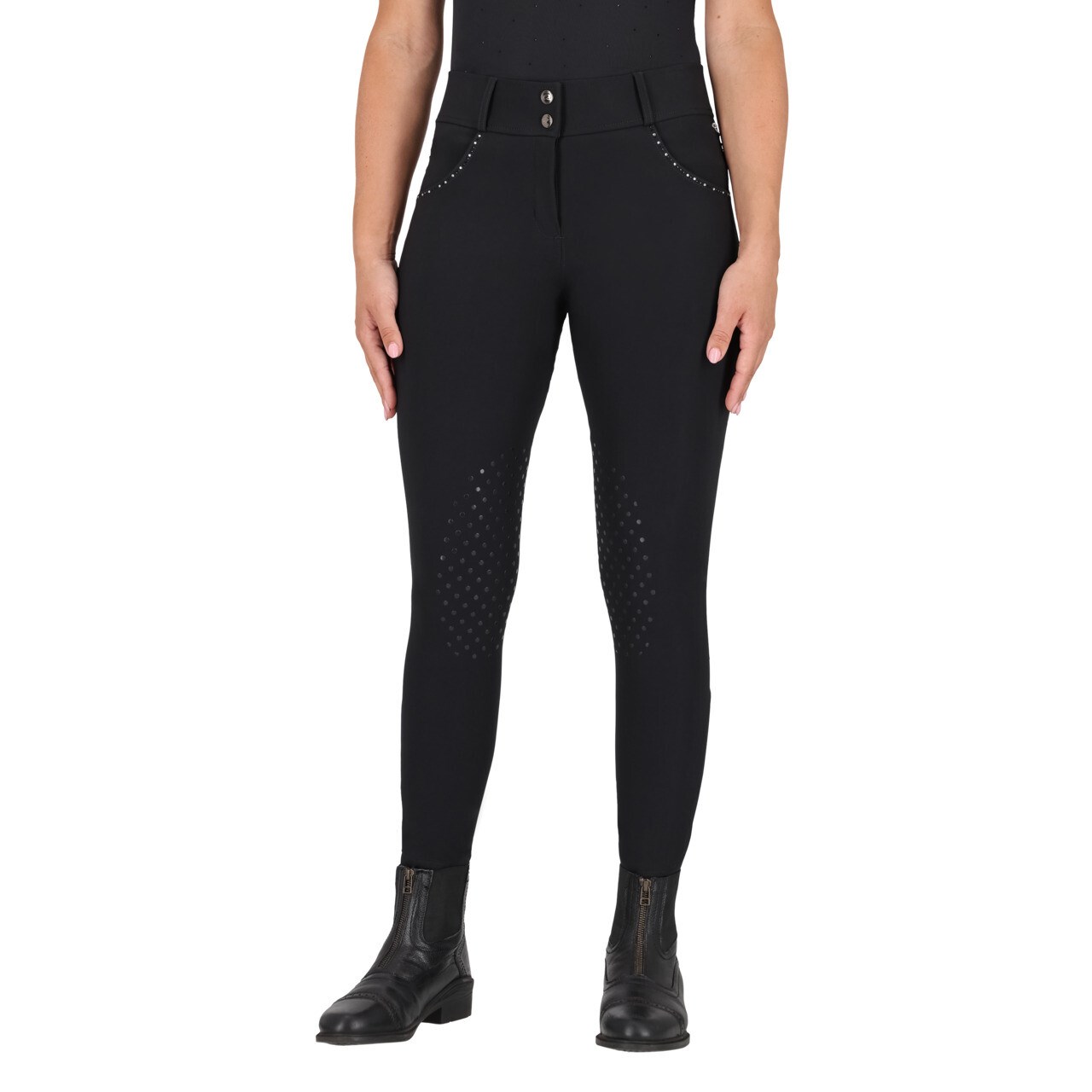 شلوار سوارکاری زنانه QHP مدل Oakleigh Leg Grip