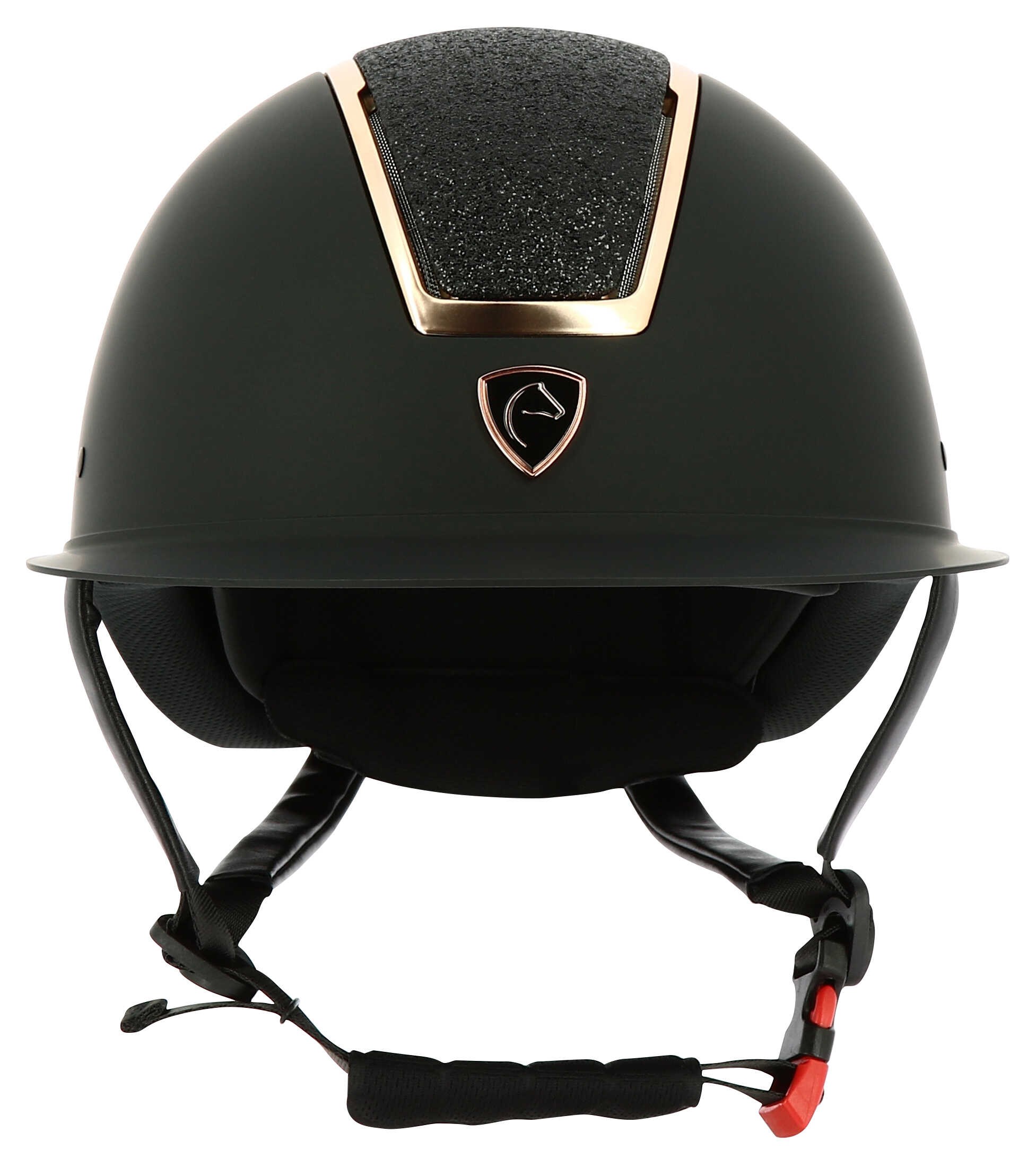 کلاه ایمنی سوارکاری Equitheme مدل Glint Matte مشکی و رزگلد — 5