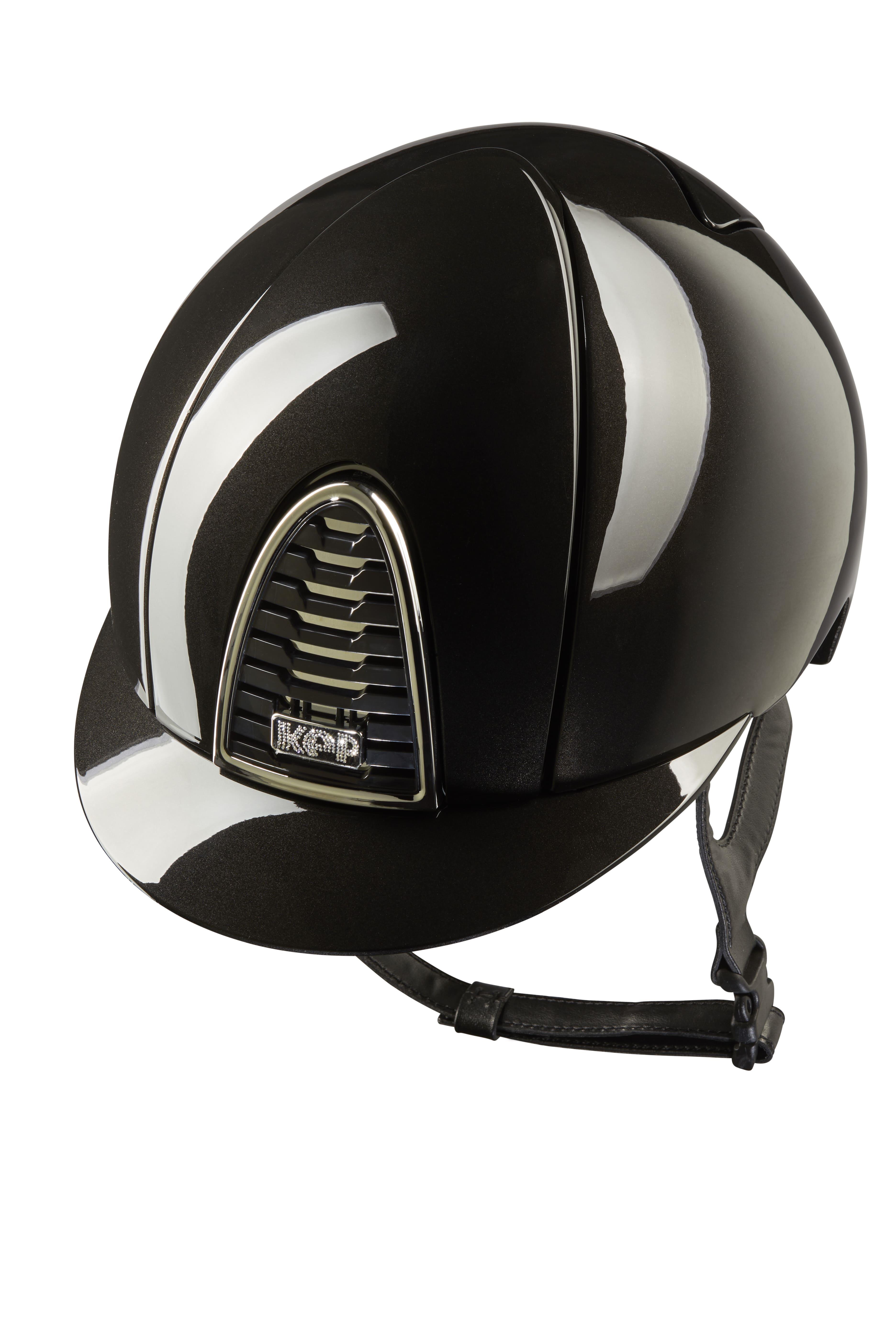 کلاه سوارکاری Kep Italia مدل Cromo 2.0 Shine Black / Chrome Silver
