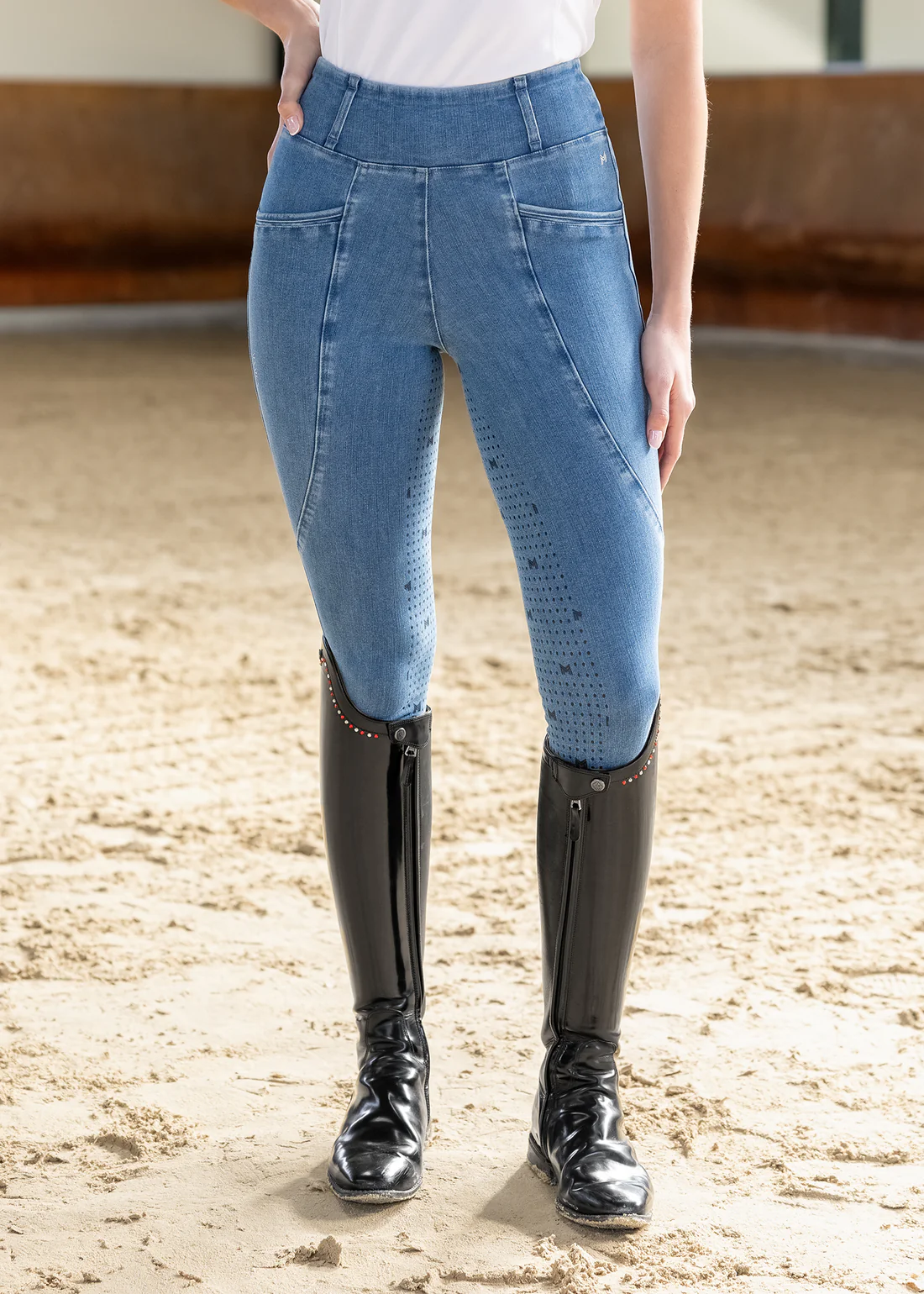 لگینگ بینیکی حرفهای Maximilian Equestrian مدل دنیم — 5