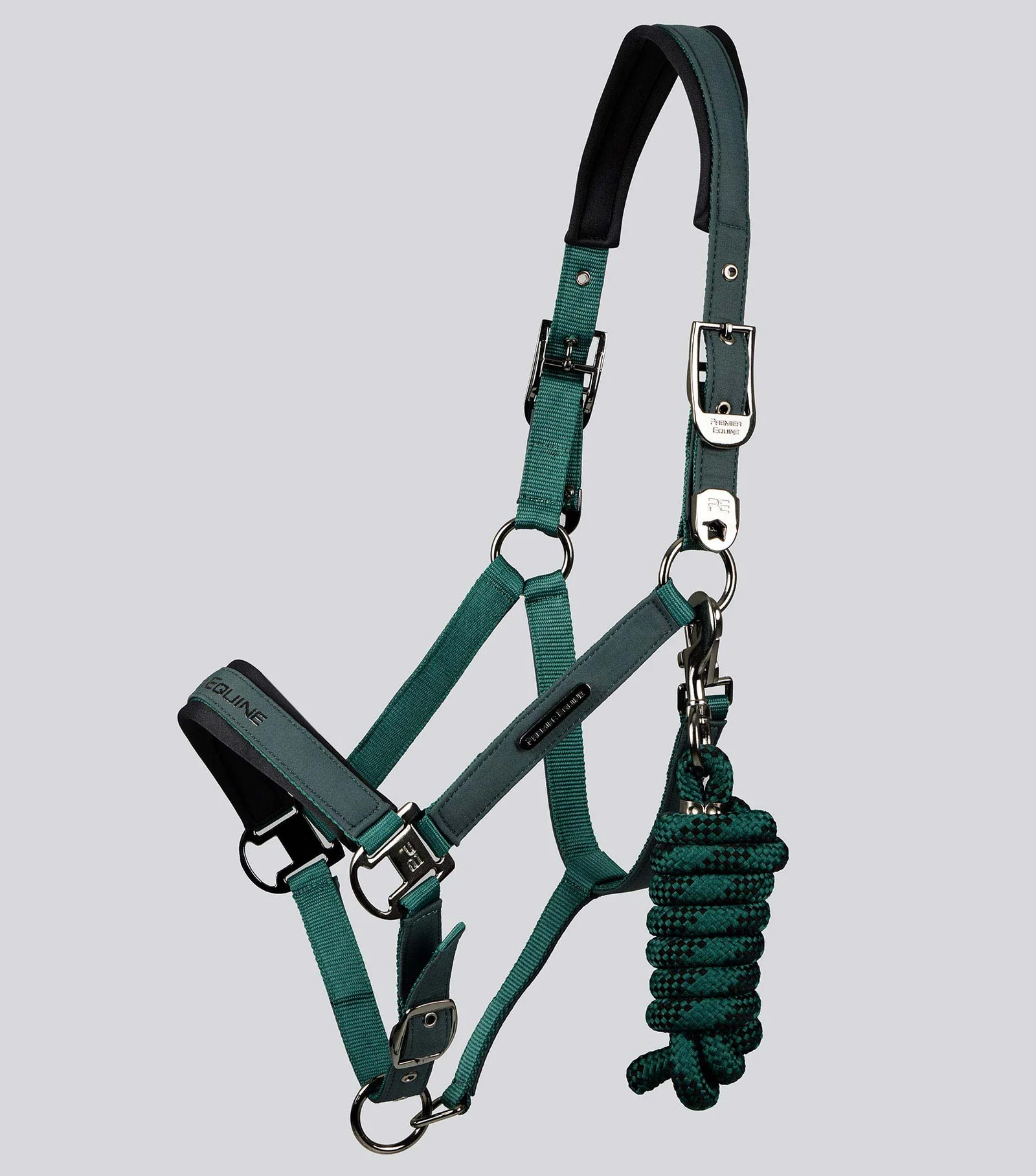 ست کلهگی پددار و طناب هدایت اسب Premier Equine مدل Duco — 3
