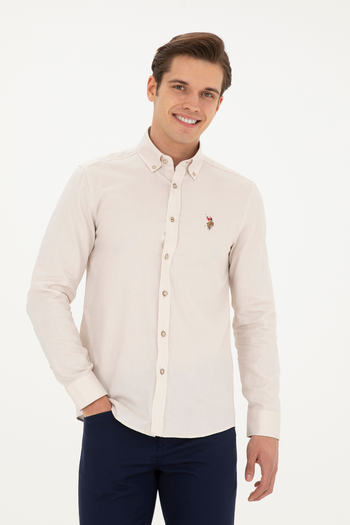 پیراهن پایه آستینبلند مردانه U.S. Polo Assn. مدل 50281921-VR049 — 1