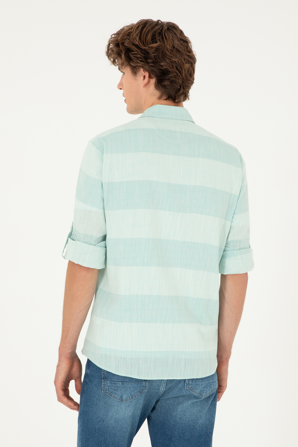 پیراهن مردانه آستین بلند U.S. Polo Assn. مدل 50283818-VR090 — 5