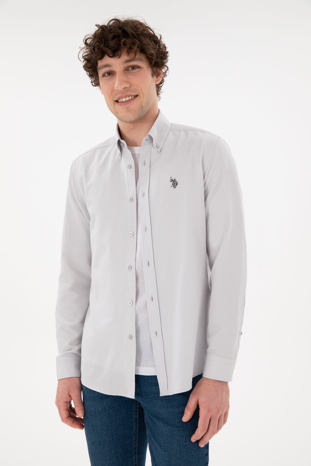 پیراهن مردانه آستین بلند U.S. Polo Assn. مدل 50306338-VR001 — 2