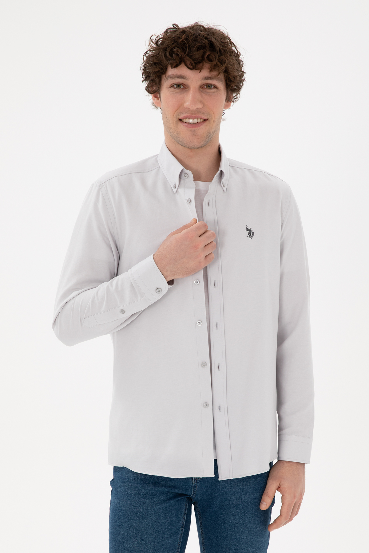 پیراهن مردانه آستین بلند U.S. Polo Assn. مدل 50306338-VR001 — 1