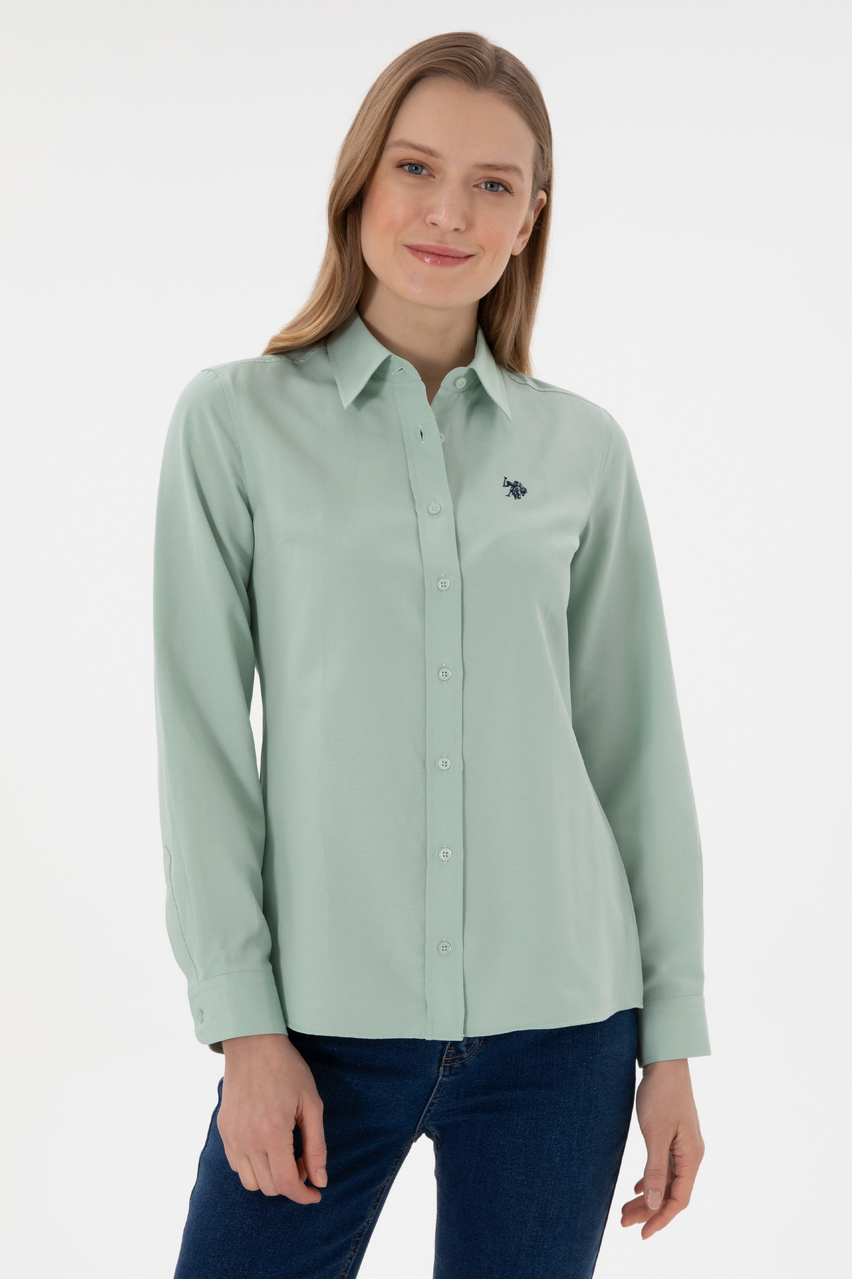پیراهن پایه زنانه آستین‌بلند U.S. Polo Assn. مدل 50307726-VR048 — 1
