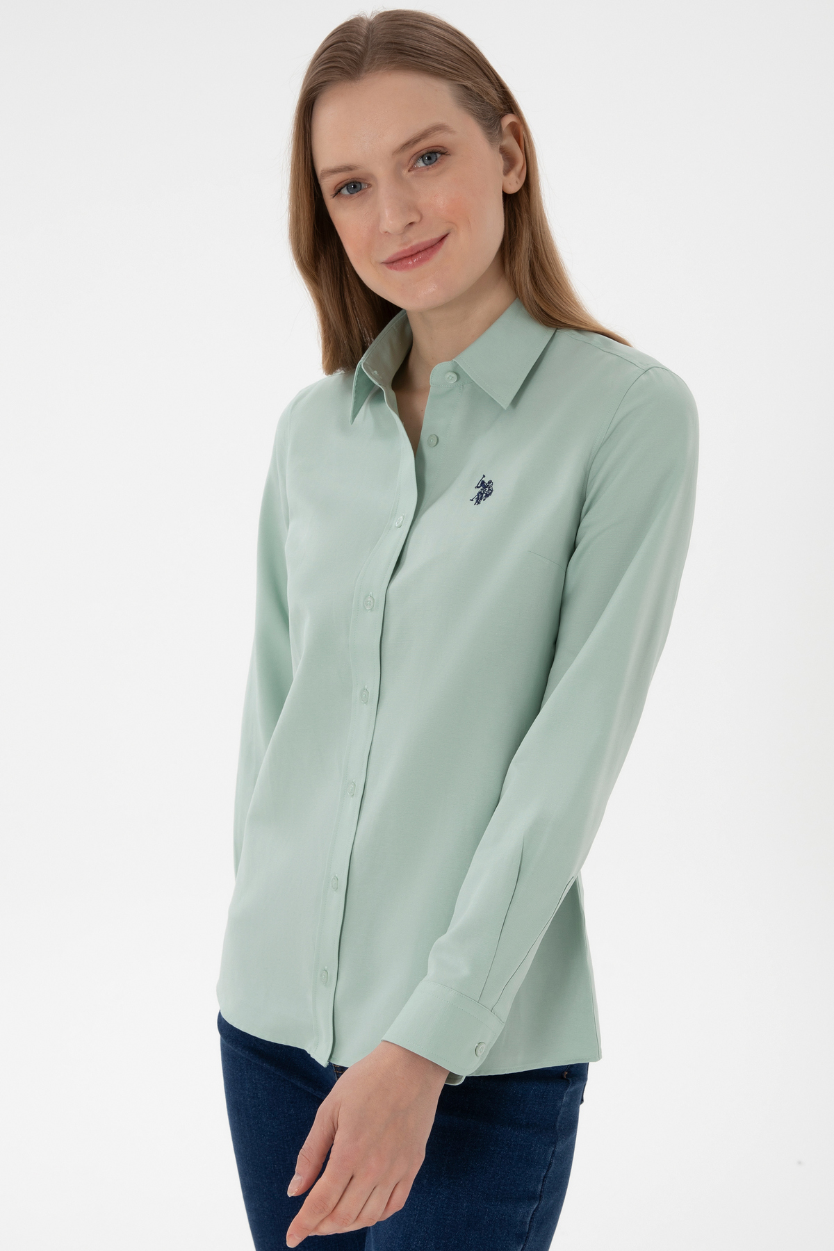 پیراهن پایه زنانه آستین‌بلند U.S. Polo Assn. مدل 50307726-VR048 — 2