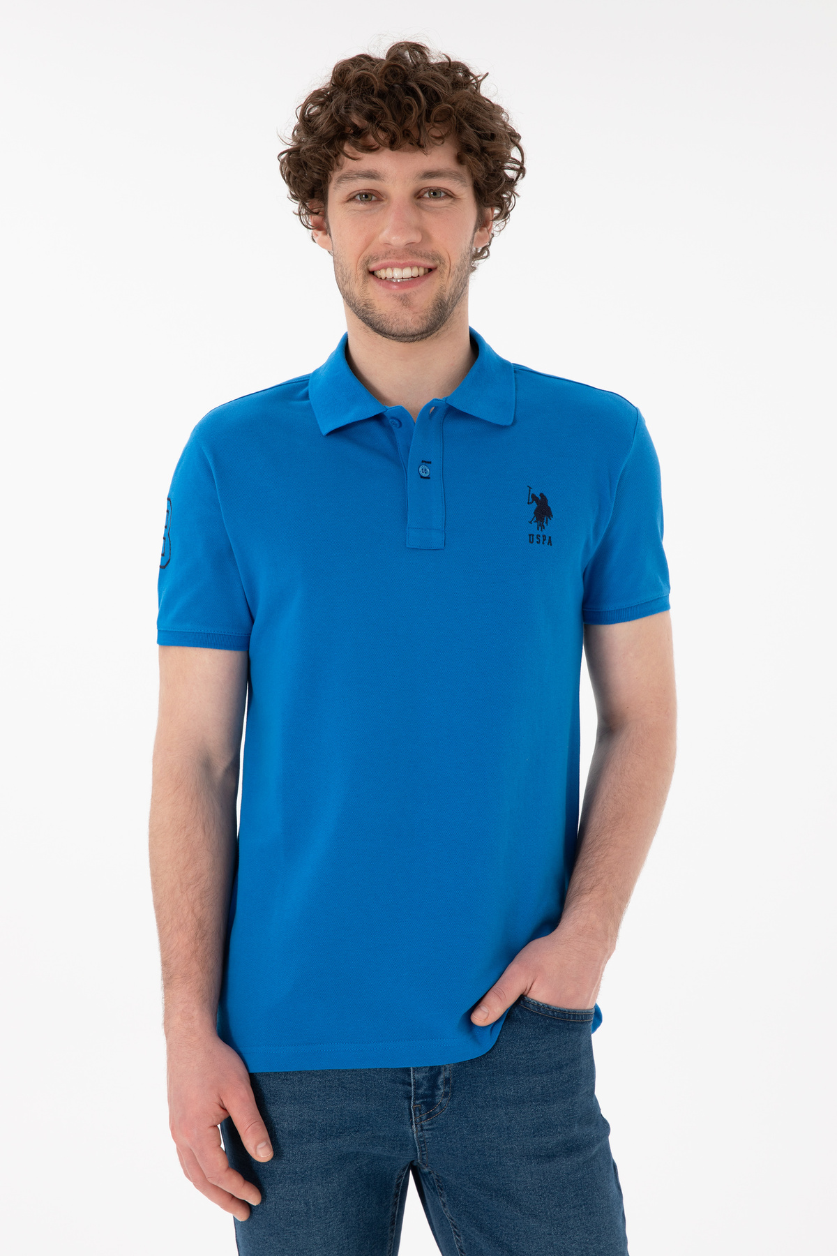 تیشرت پولو یقهدار مردانه ایندیگو U.S. Polo Assn. مدل 50305929-VR028 — 8