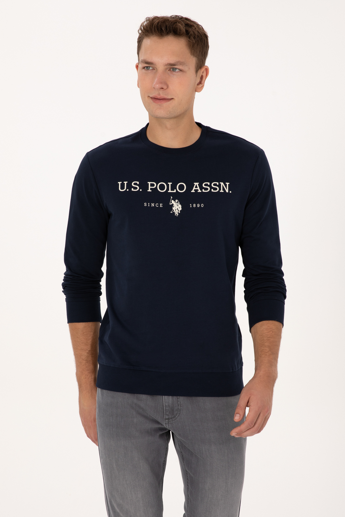 سویشرت مردانه نازک یقه گرد U.S. Polo Assn. — 1