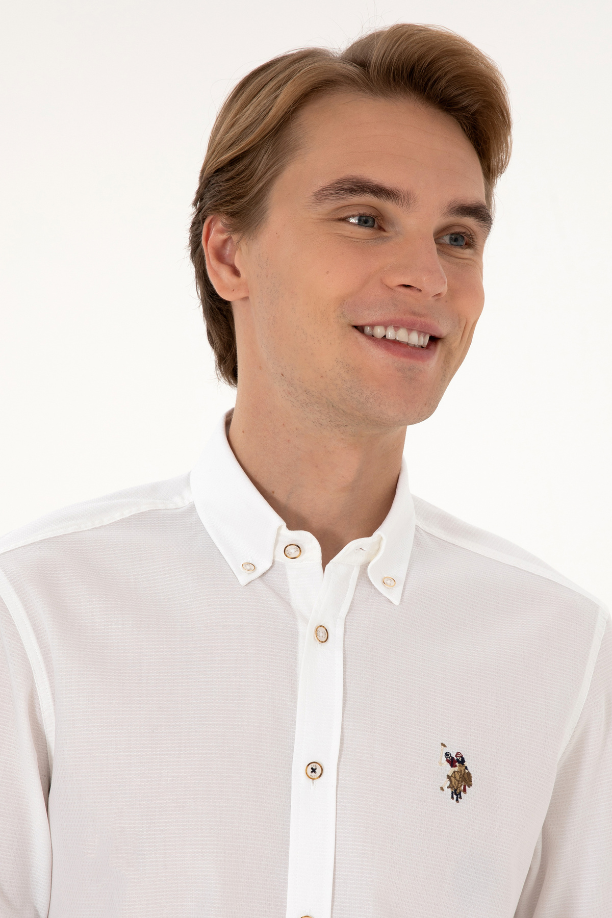 پیراهن پایه مردانه آستینبلند U.S. Polo Assn. مدل 50307677-VR013 — 2