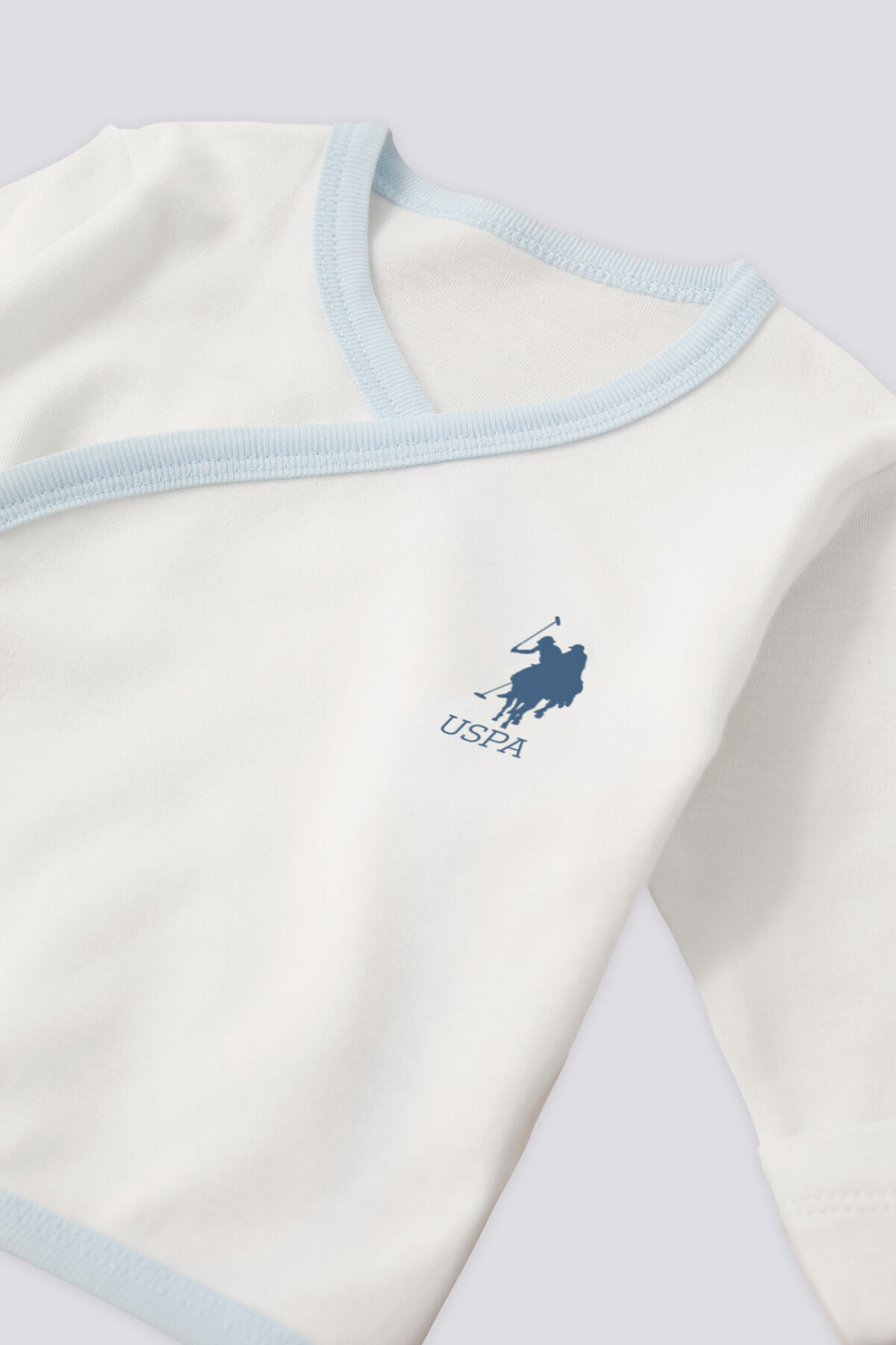 ست ۵ تکه ترخیص بیمارستان نوزاد Star سفید U.S. Polo Assn. — 2
