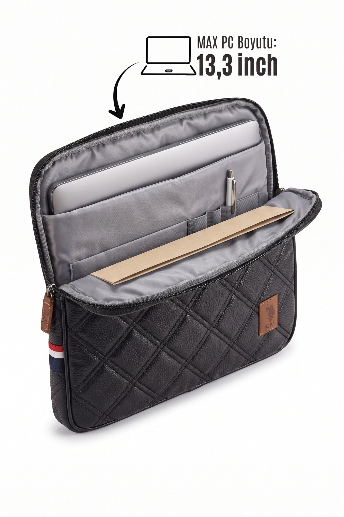 کیف محافظ تبلت، لپ‌تاپ و مک‌بوک U.S. Polo Assn. مدل 22508 مشکی — 7