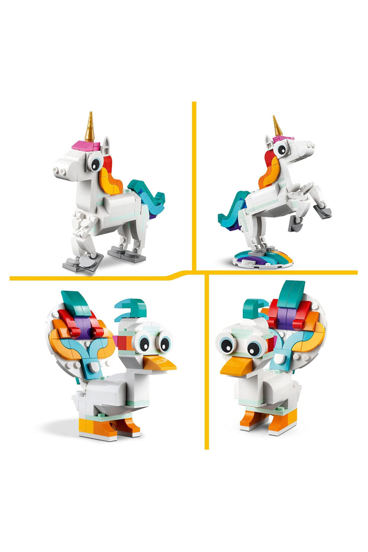 ست ساخت اسب تکشاخ جادویی LEGO Creator مدل 31140، 145 قطعه — 5