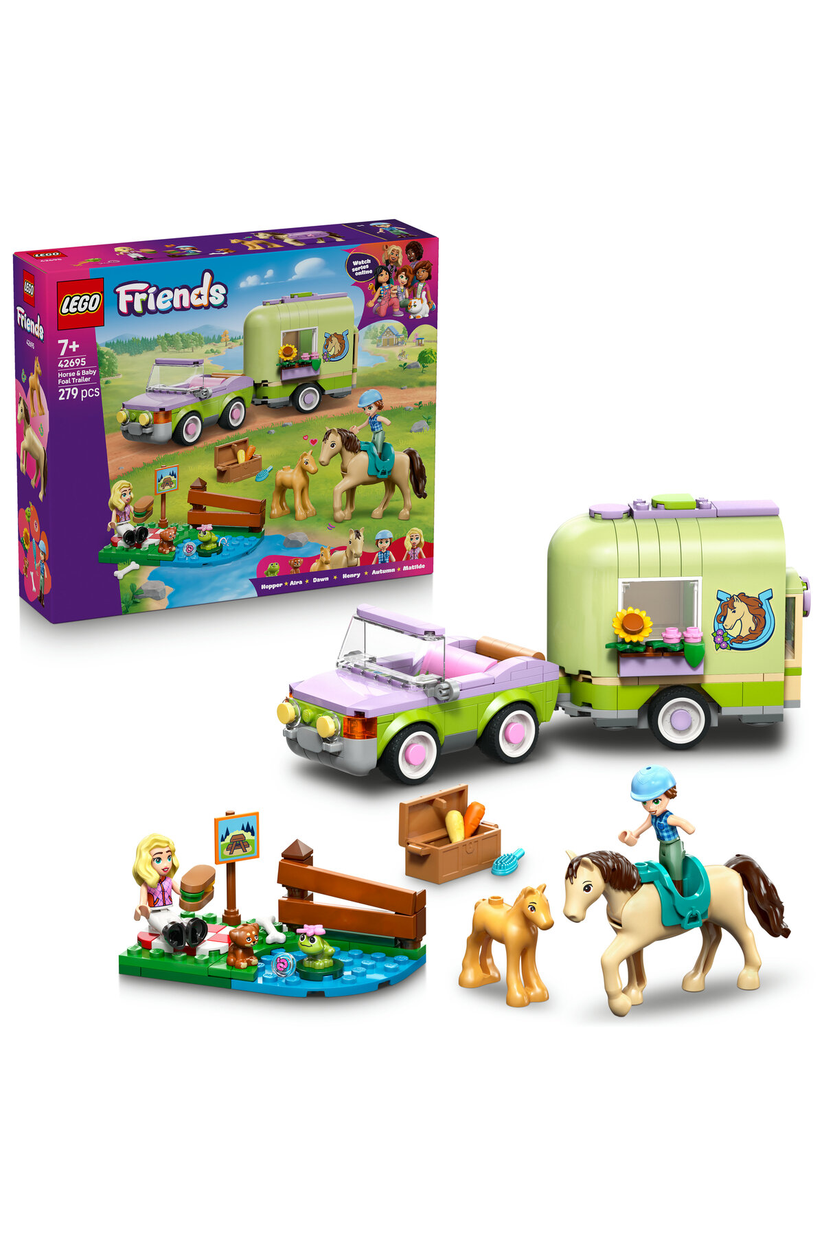 ® ست ساخت اسب و تریلر کرهاسب LEGO Friends42695، مناسب کودکان۷ سال به بالا،۲۷۹ قطعه
