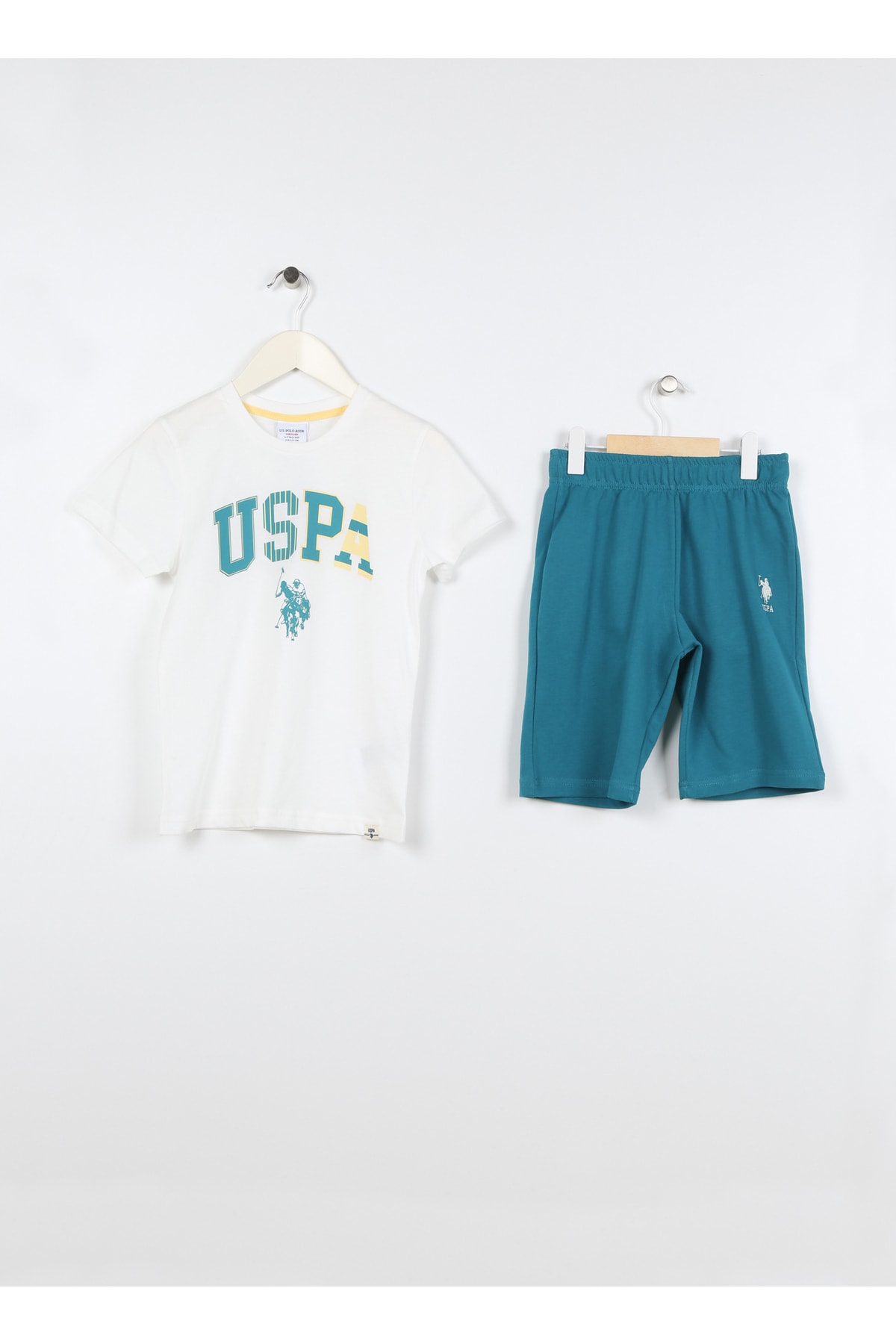 ست پیژامه پسرانه بچگانه طرح‌دار U.S. Polo Assn. مدل Us1342 — 1