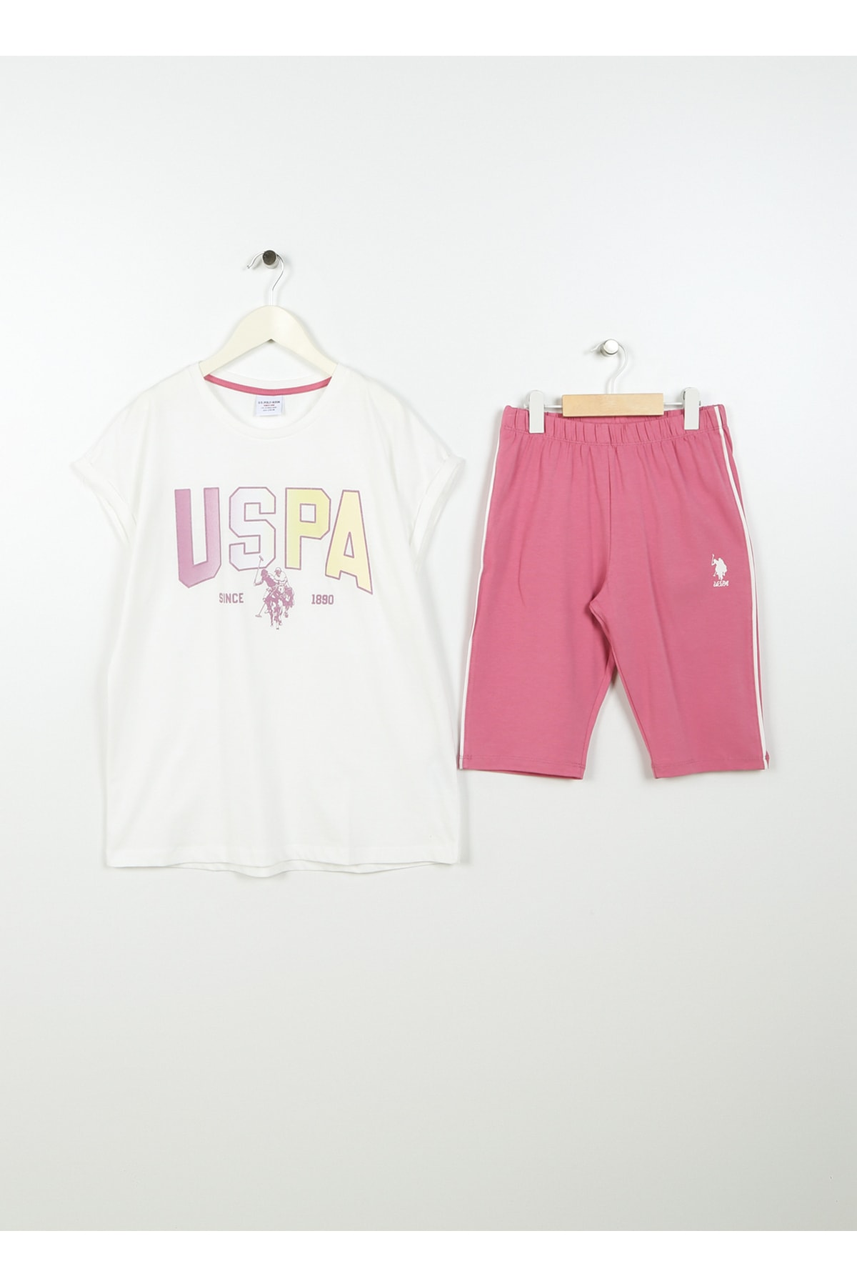 ست پیژامه دخترانه چاپی U.S. Polo Assn. مدل Us1429 — 1