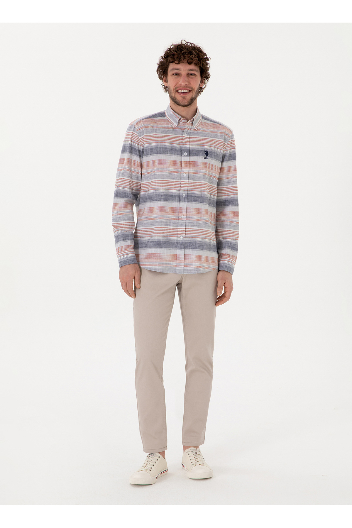 پیراهن مردانه یقهدار U.S. Polo Assn. مدل GATUM — 4