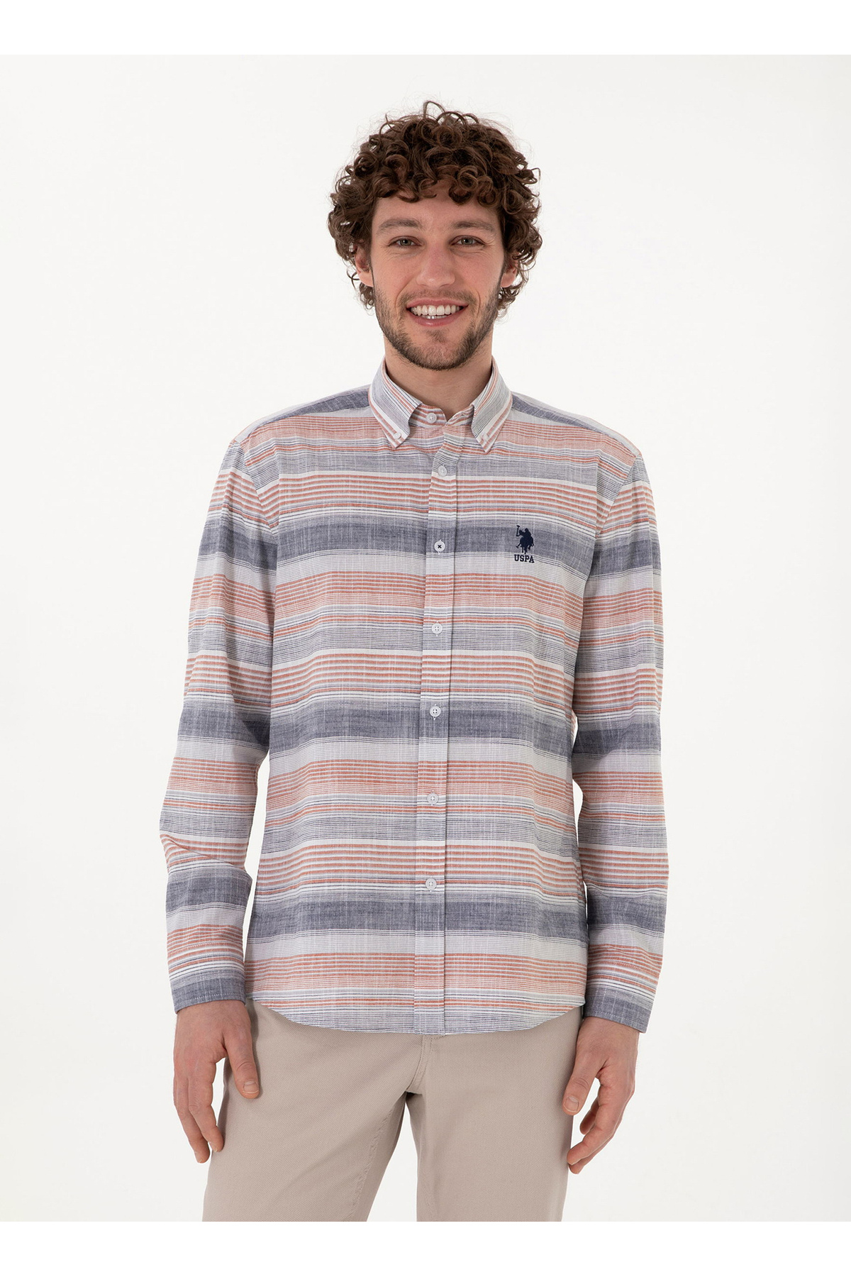 پیراهن مردانه یقهدار U.S. Polo Assn. مدل GATUM — 1
