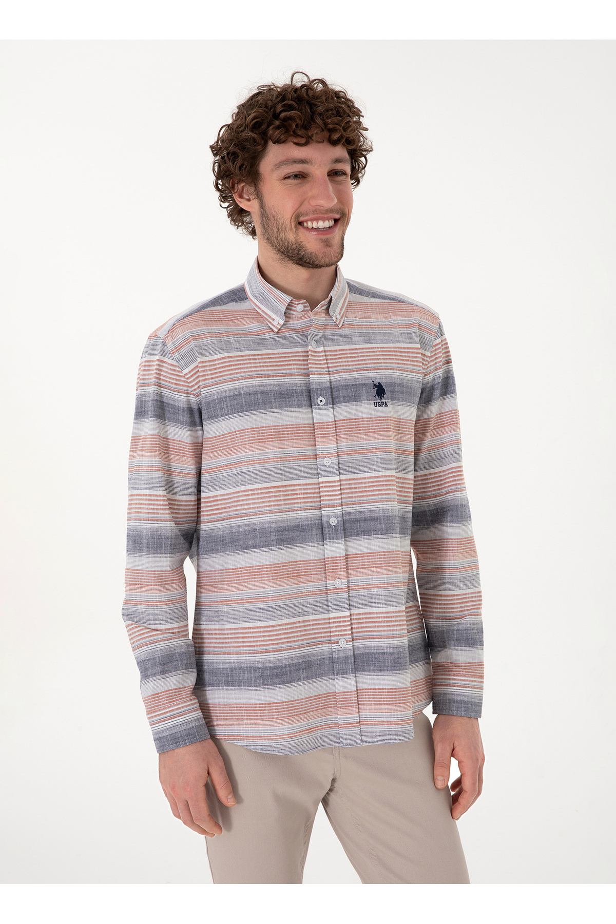 پیراهن مردانه یقهدار U.S. Polo Assn. مدل GATUM — 3