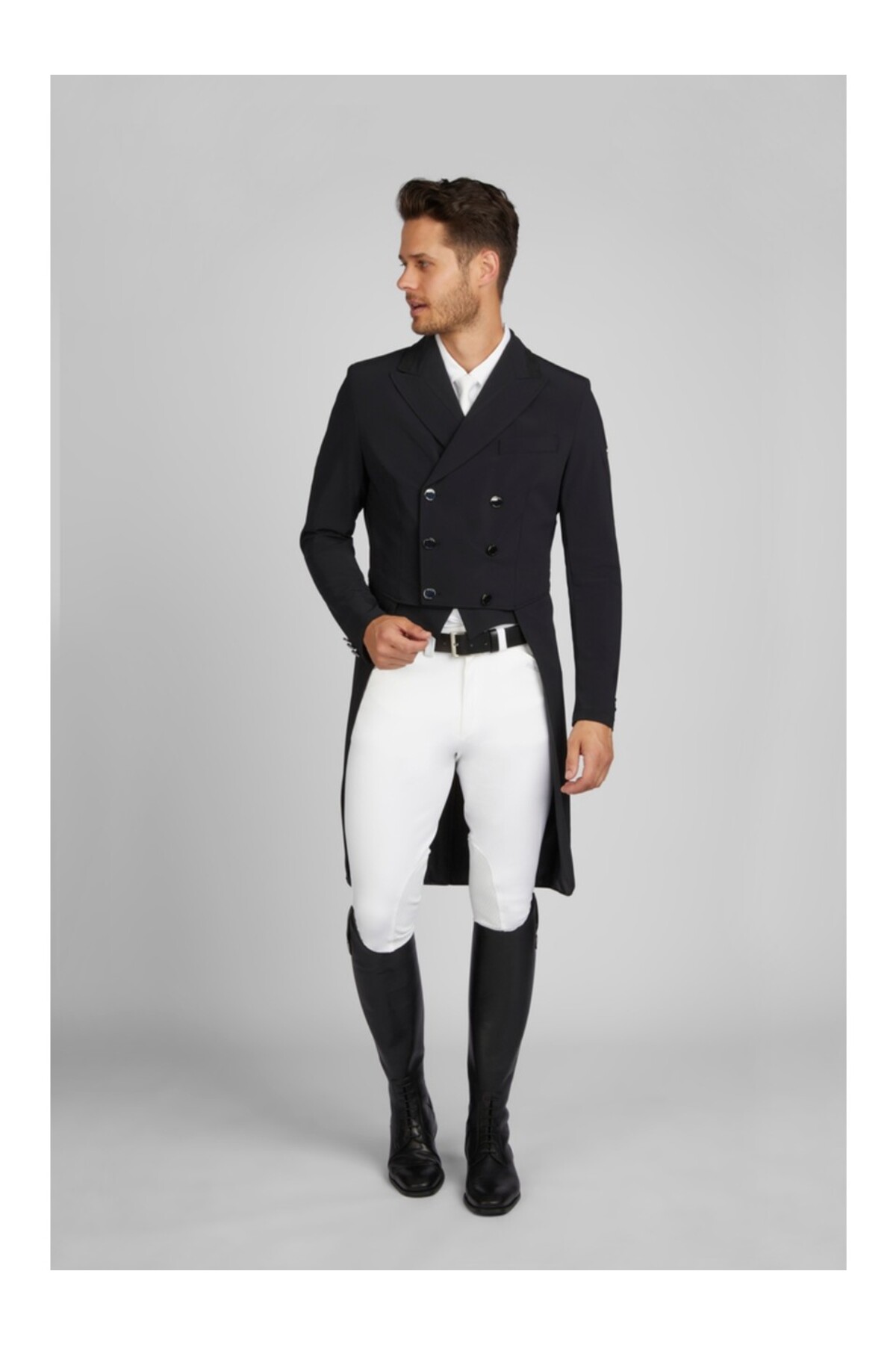 کت مسابقه درساژ مردانه PIKEUR مدل James با دنباله قابل جدا شدن، مشکی — 2