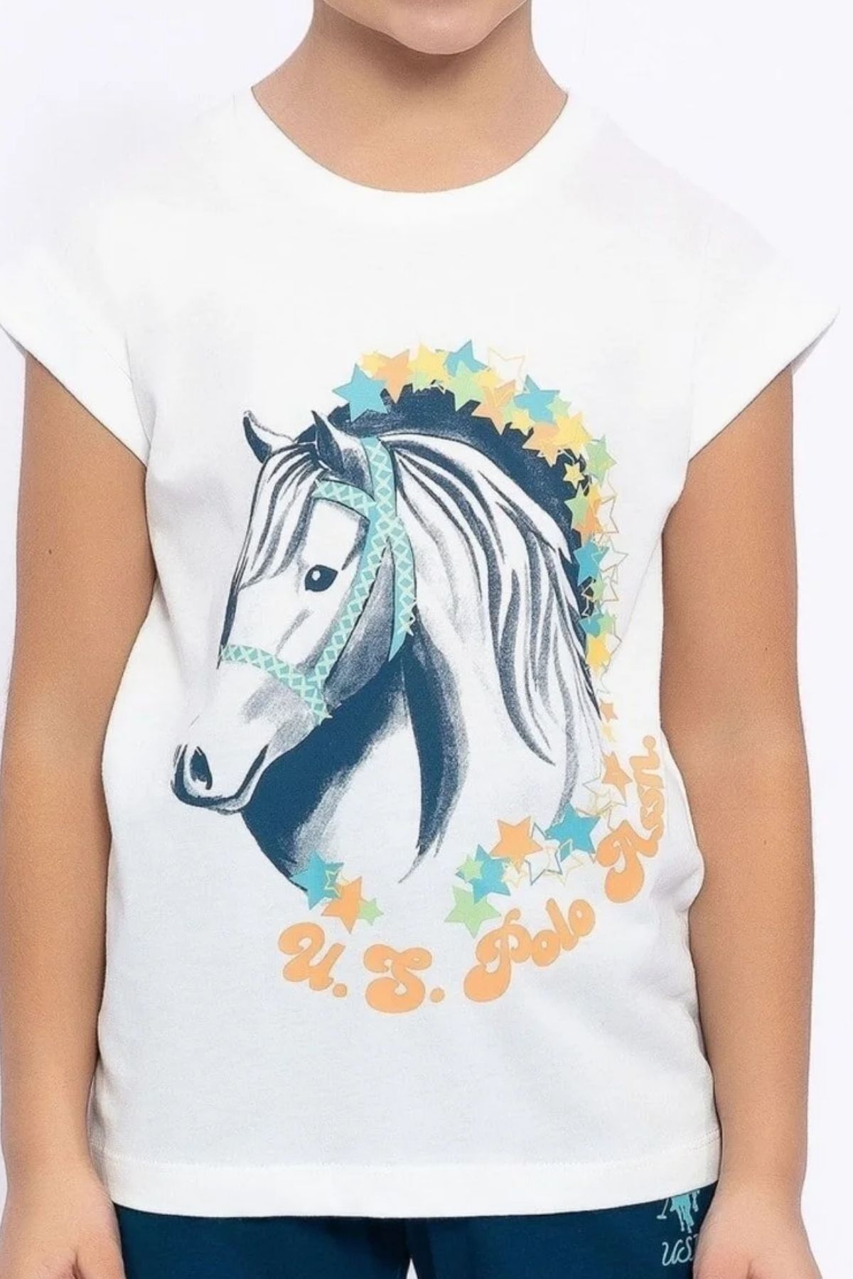 ست پیژامه دخترانه بچگانه آستین کوتاه U.S. Polo Assn. — 2