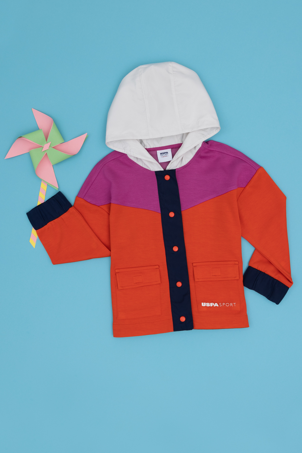سویشرت دخترانه بنفشهای U.S. Polo Assn. مدل 50272641-VR037 — 1