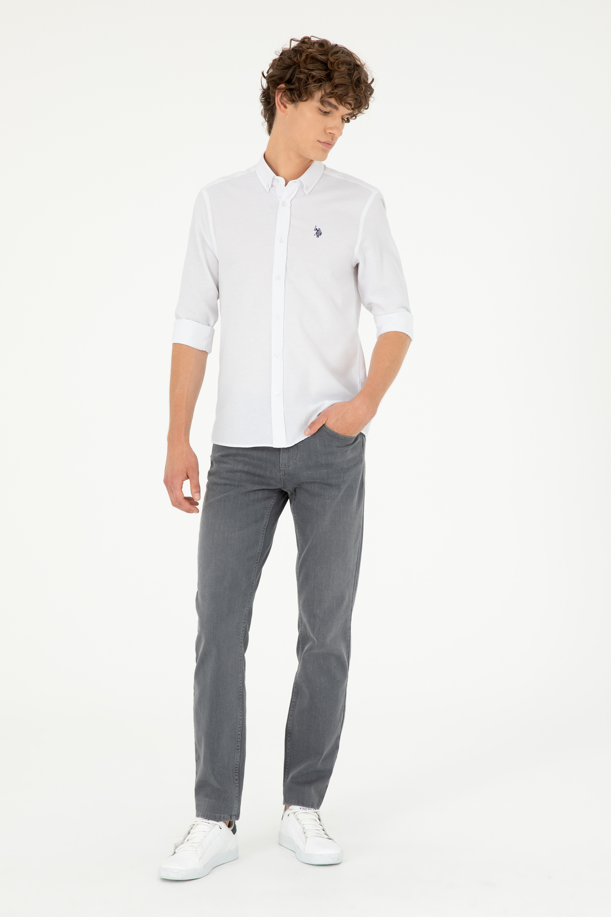 پیراهن پایه مردانه آستین بلند U.S. Polo Assn. — 4