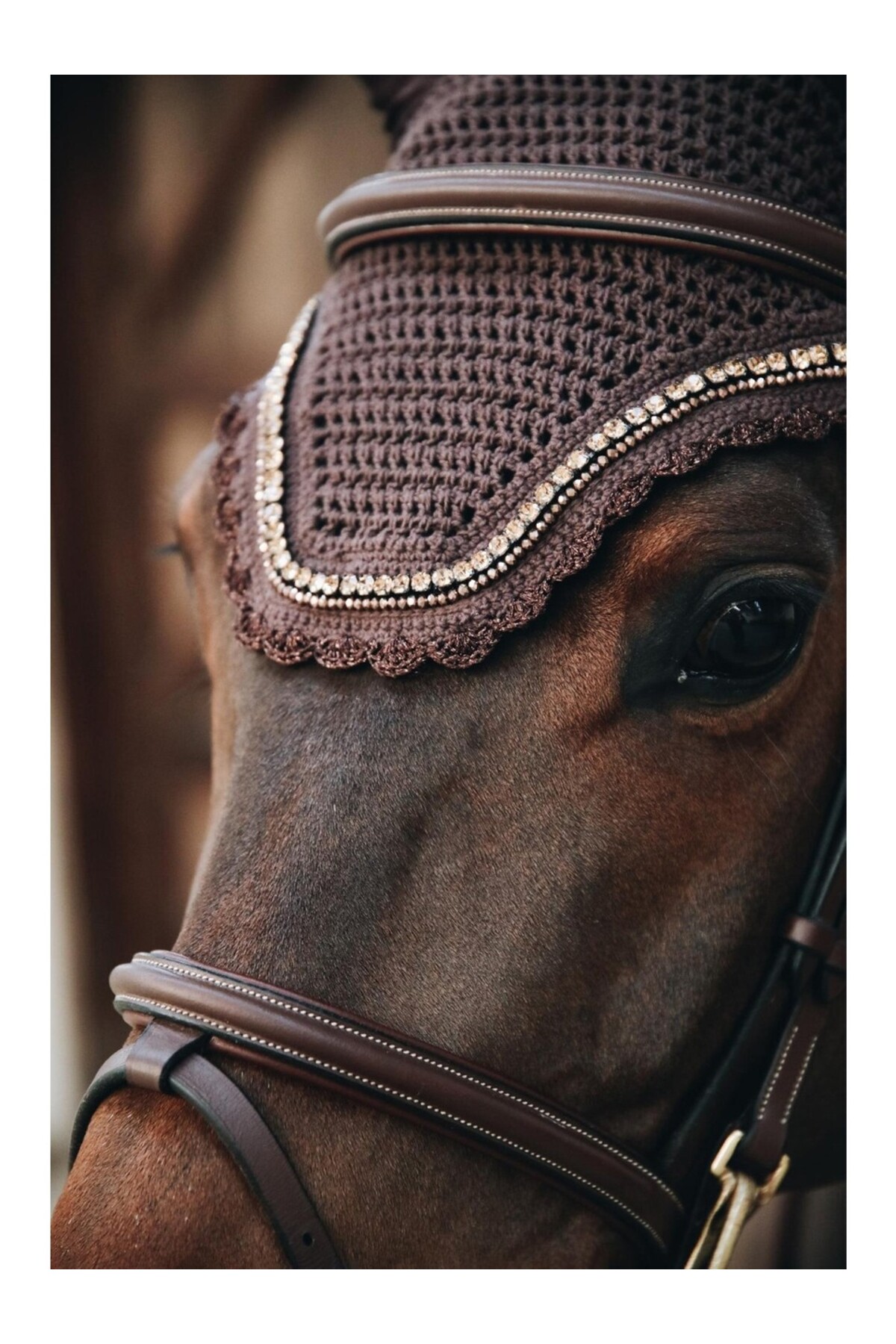 گوشپوش ضدحشره اسب ولینگتون با تزئینات نگین و مروارید — 2