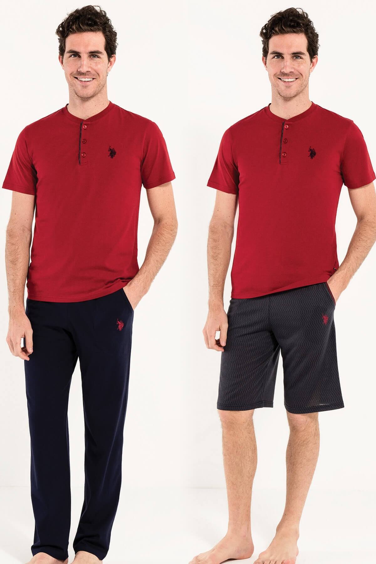 ست پیژامه ۳ تکه مردانه U.S. Polo Assn. مدل 12005 - سرمهای — 5