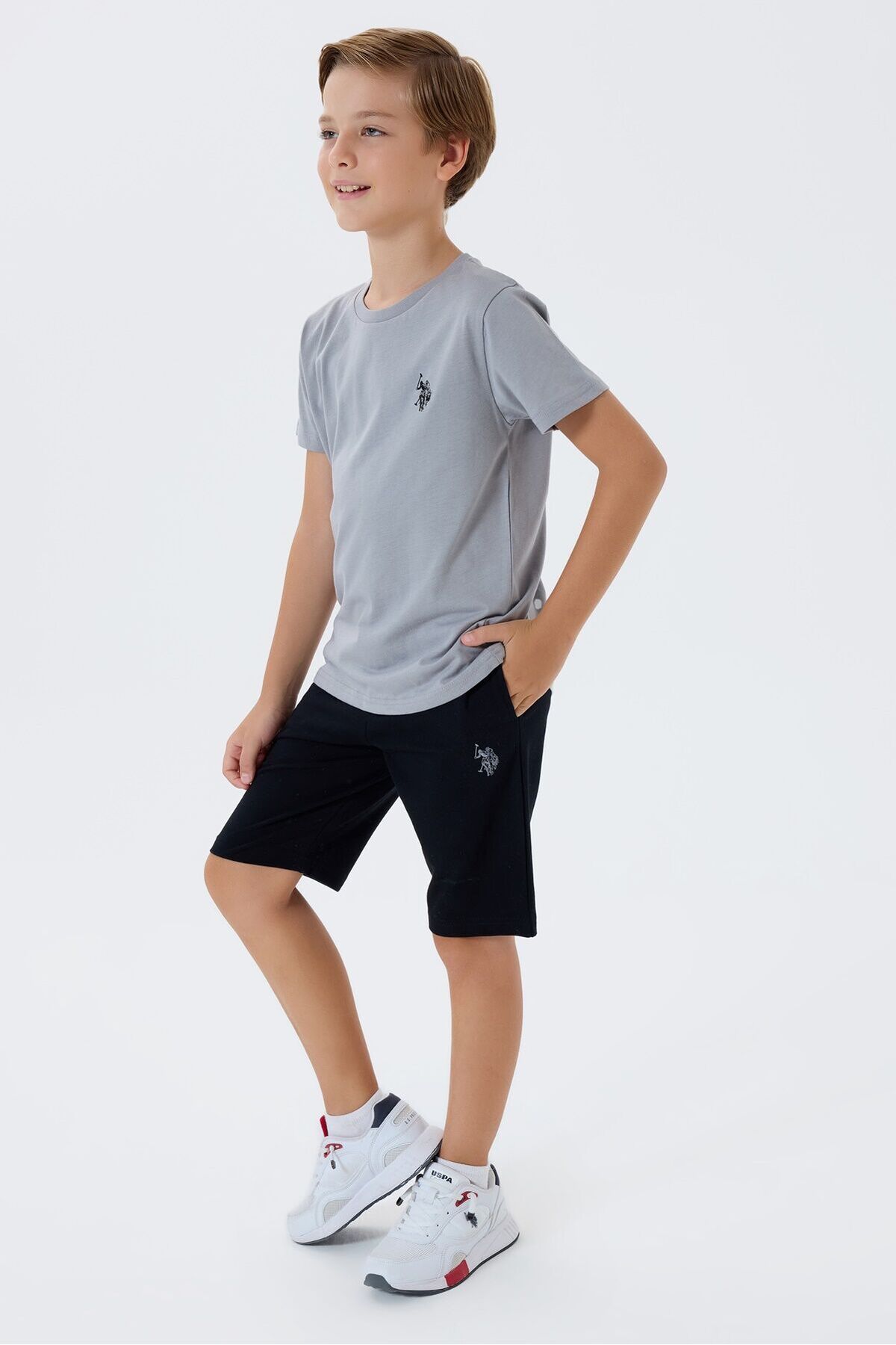 ست برمودای تابستانی پسرانه یقهگرد U.S. Polo Assn. — 1