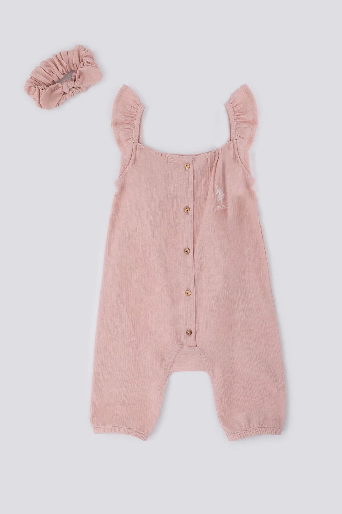 ست سرهمی نوزاد دخترانه با دستمالگردن U.S. Polo Assn. مدل Sweet Candy