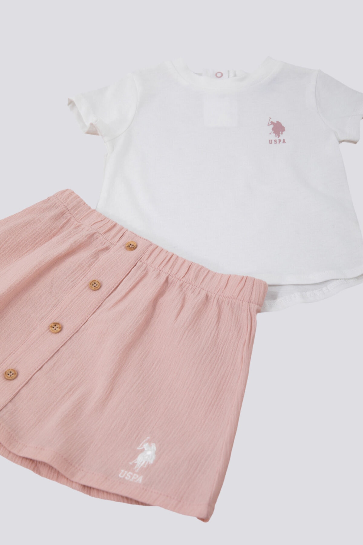 ست تی‌شرت و دامن نوزادی U.S. Polo Assn. مدل Sweet Creams — 4