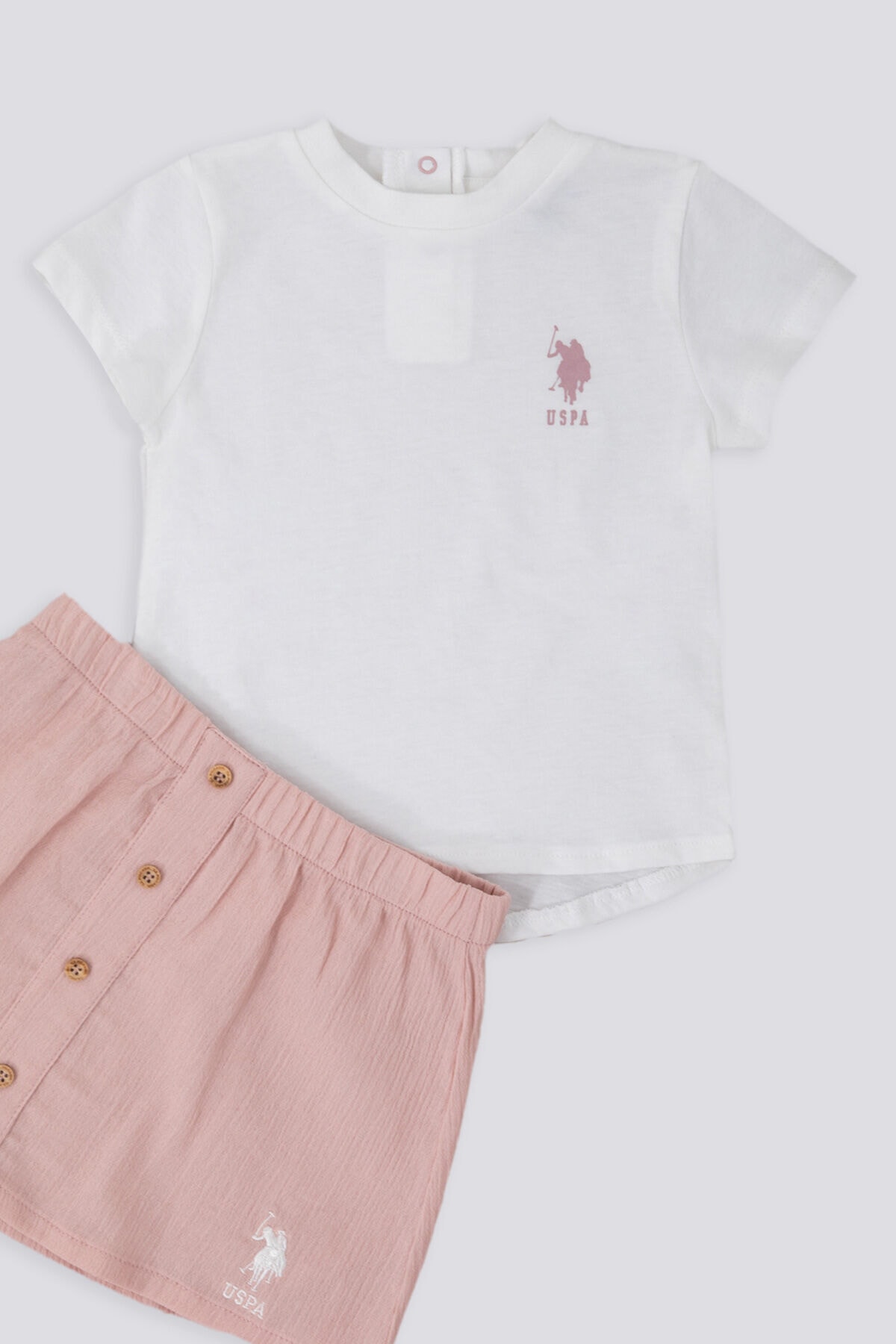 ست تی‌شرت و دامن نوزادی U.S. Polo Assn. مدل Sweet Creams — 5