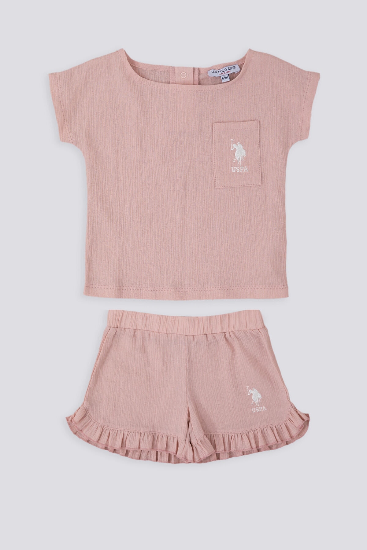 ست تیشرت و شورت نوزادی U.S. Polo Assn. مدل Sweet Candy Chic — 1