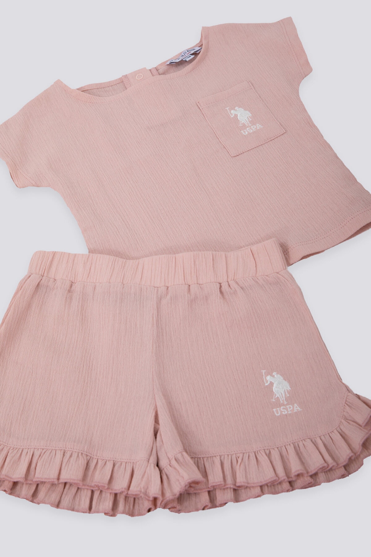 ست تیشرت و شورت نوزادی U.S. Polo Assn. مدل Sweet Candy Chic — 2